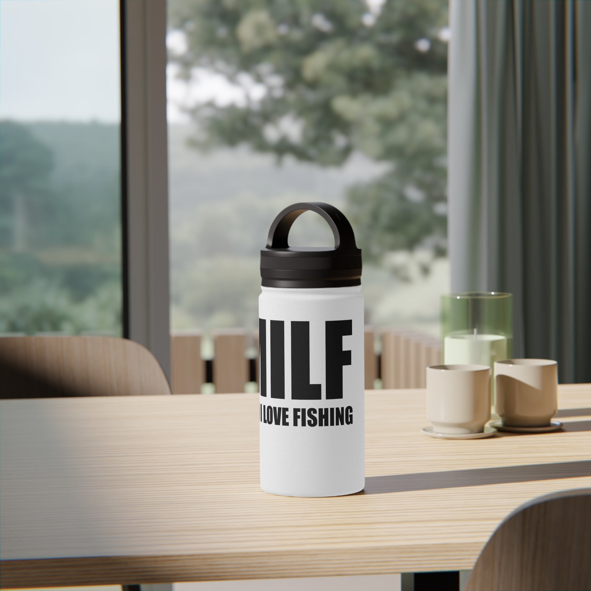 'Man I Love Fishing' Stainless Steel Bottle