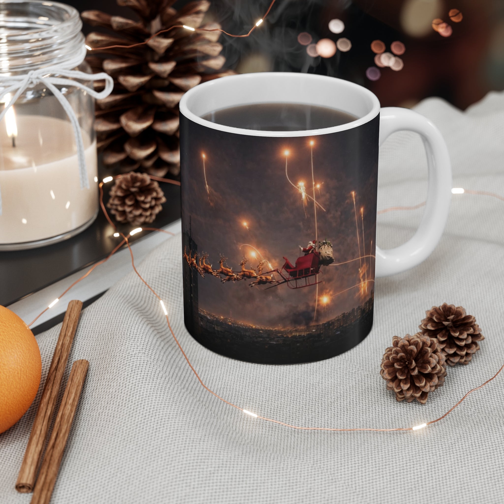 Santa x Iron Dome Mug — 11oz Coffee Cup