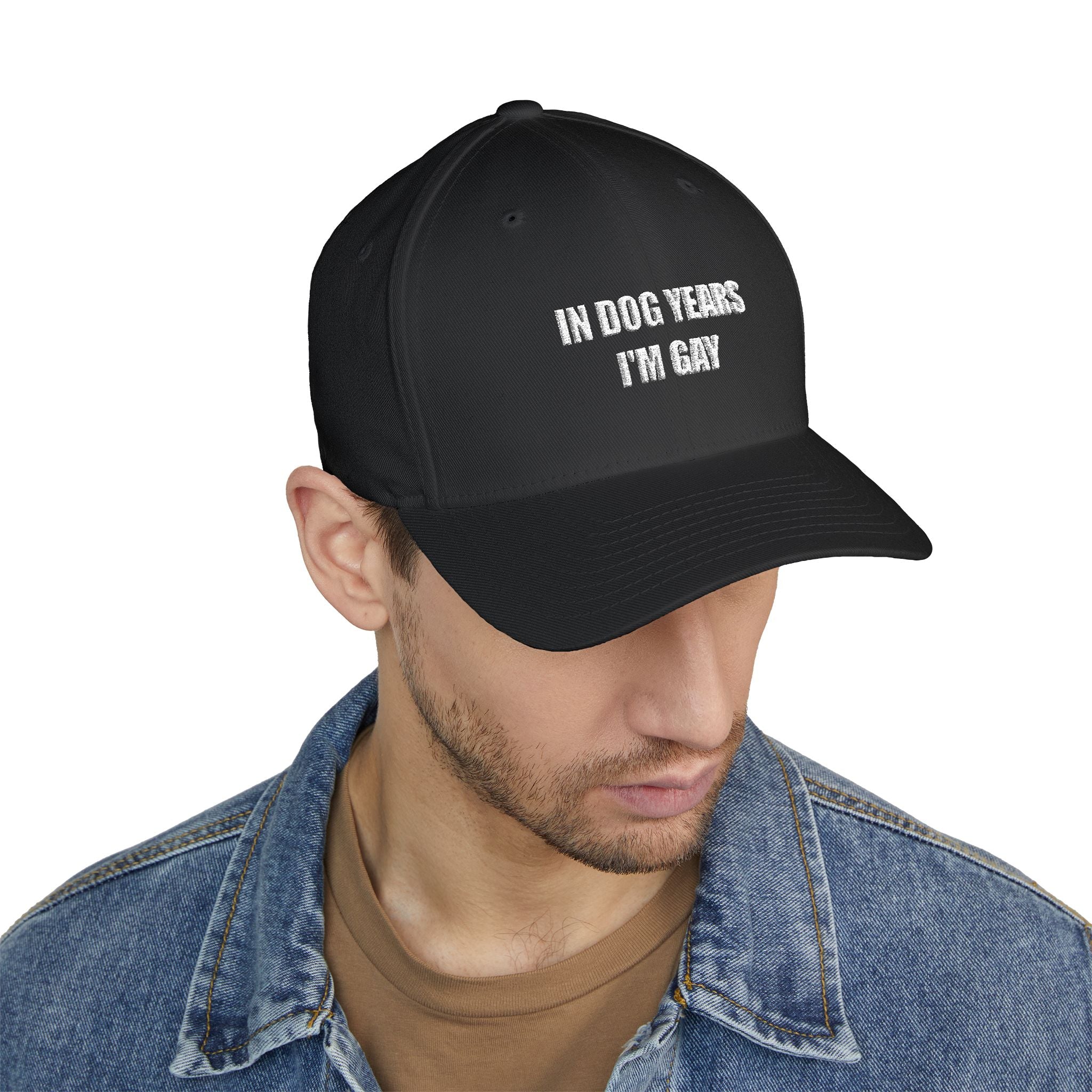 "In Dog Years I'm Gay" Baseball Cap