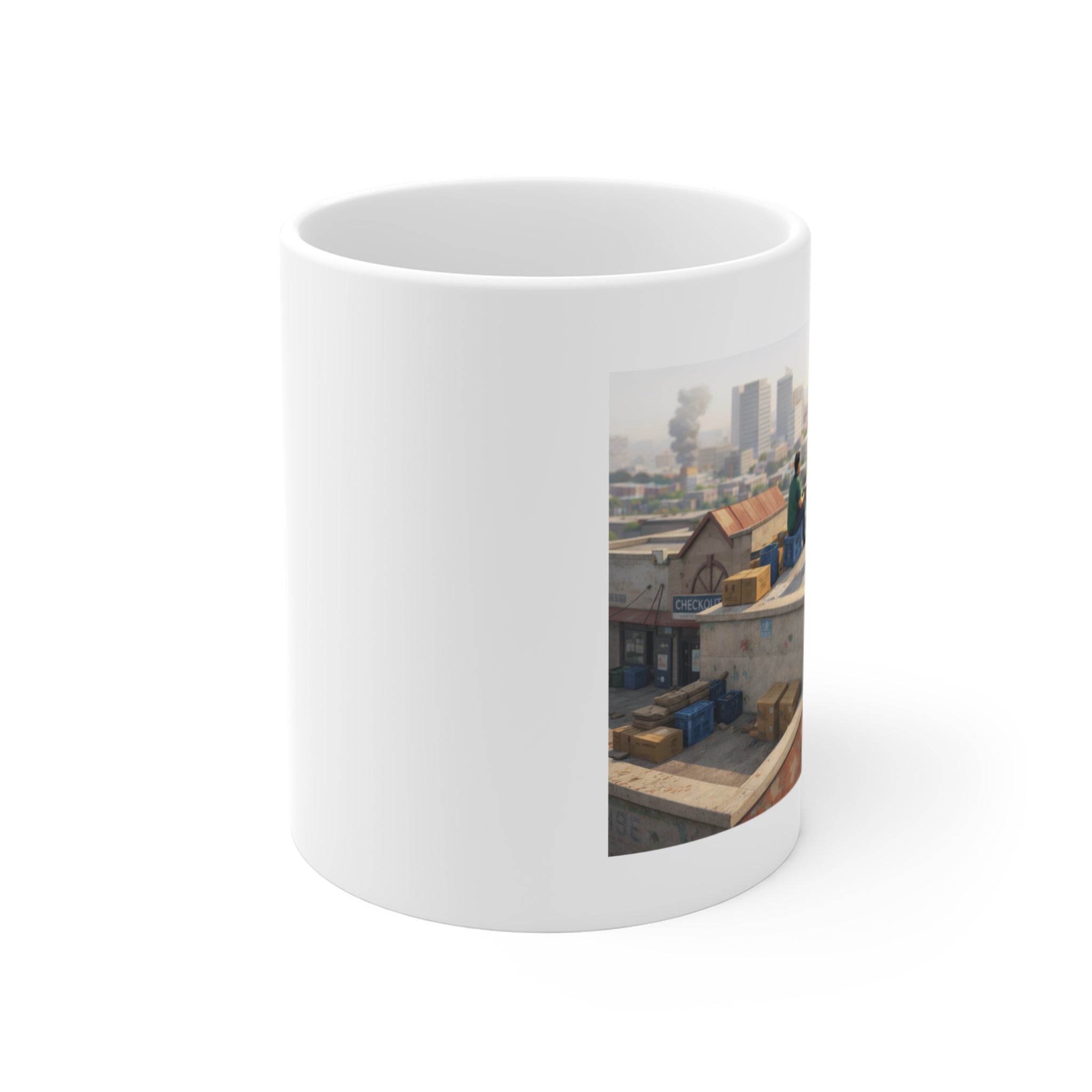 Koreans on Rooftop Mug — 11oz Coffee Cup