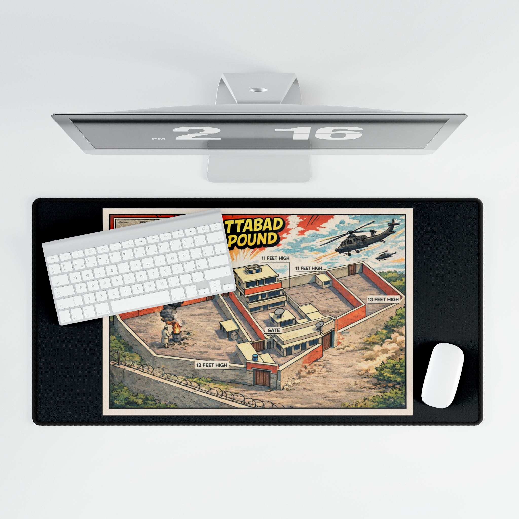 Abbottabad Compound Diagram Mousepad