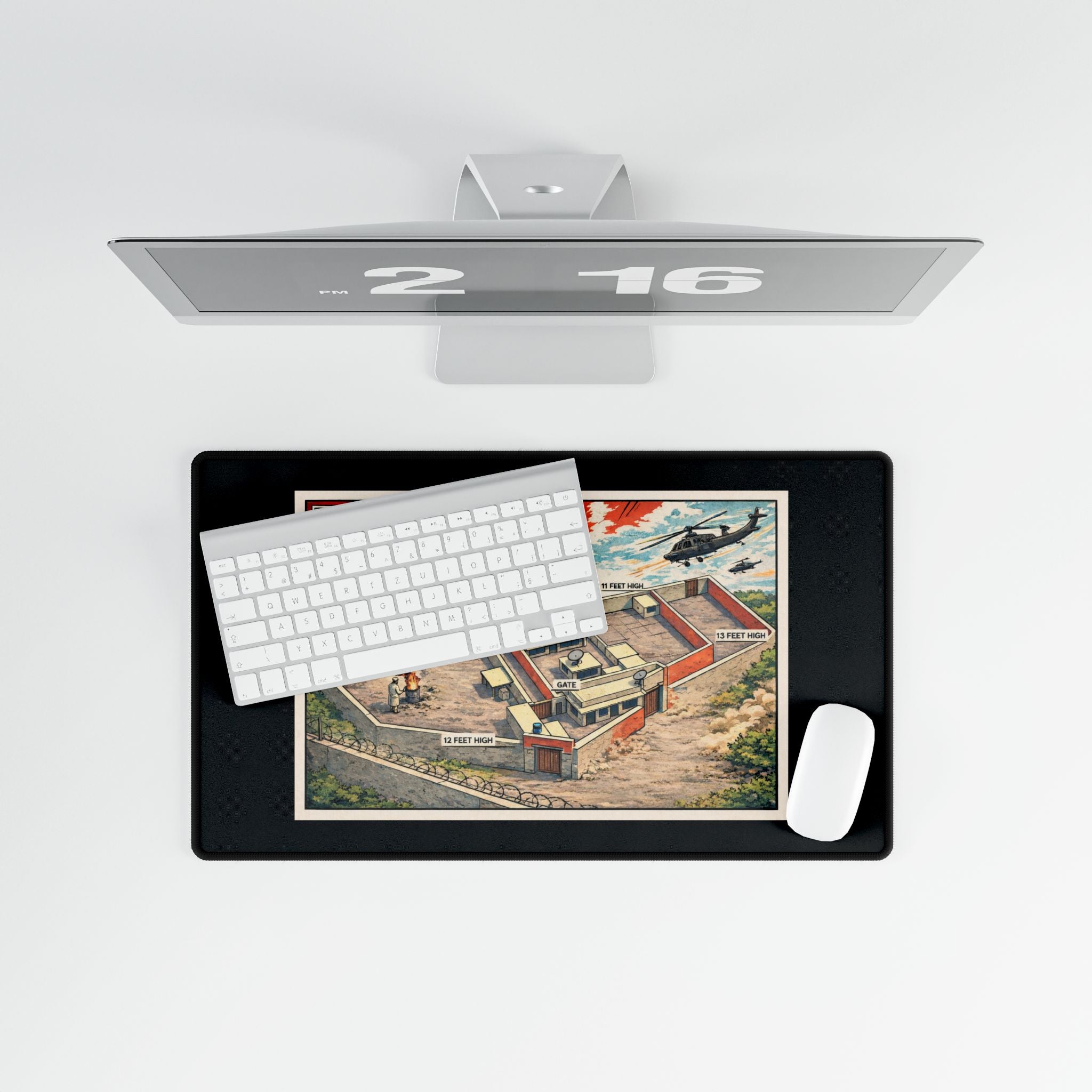 Abbottabad Compound Diagram Mousepad