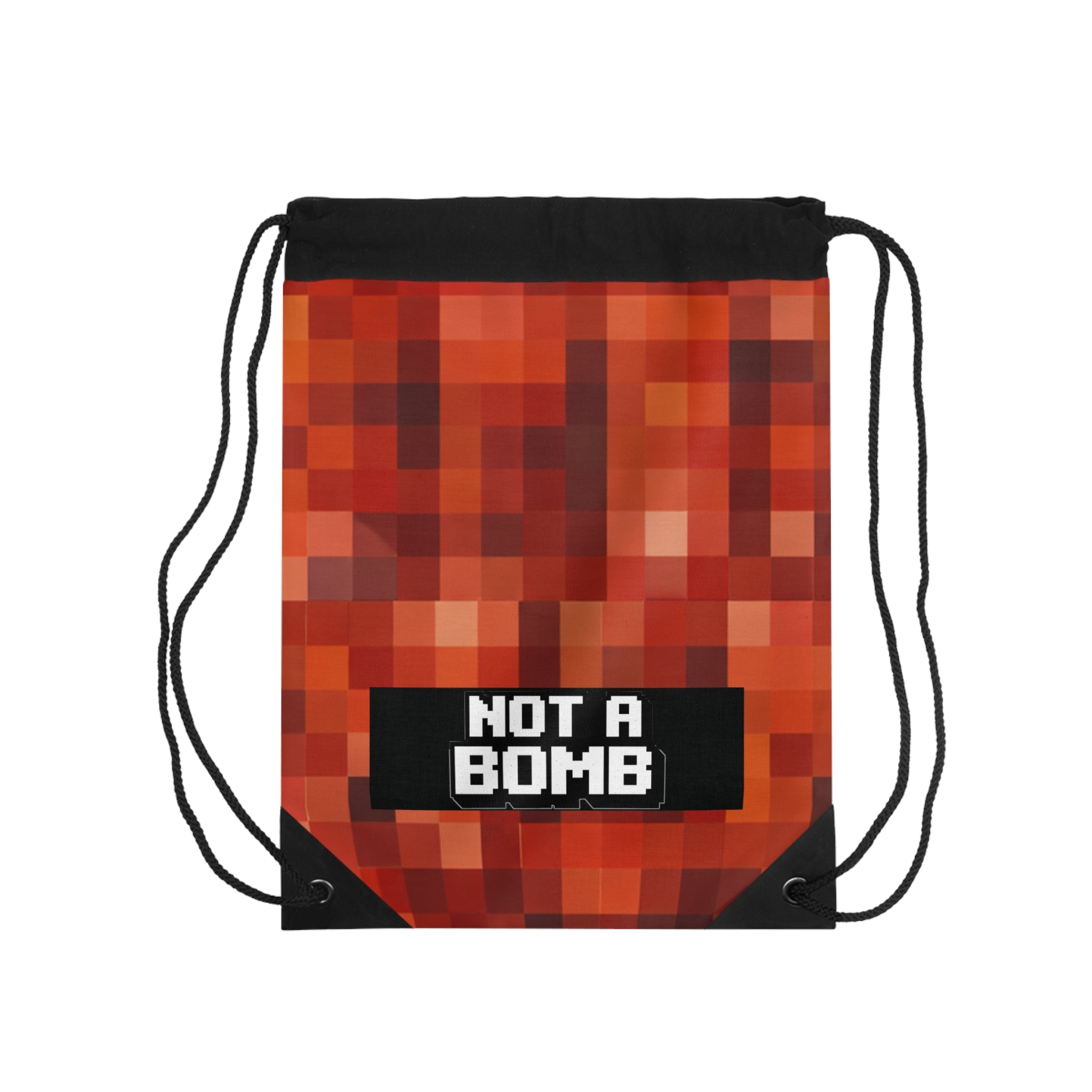"Not a Bomb" Red Drawstring Bag
