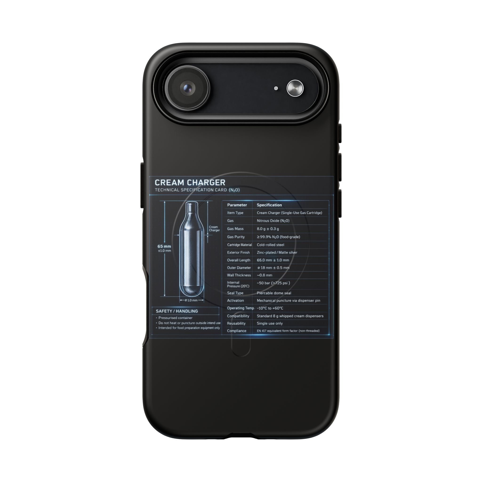 Cream Charger Blueprint - Tough Magnetic Case