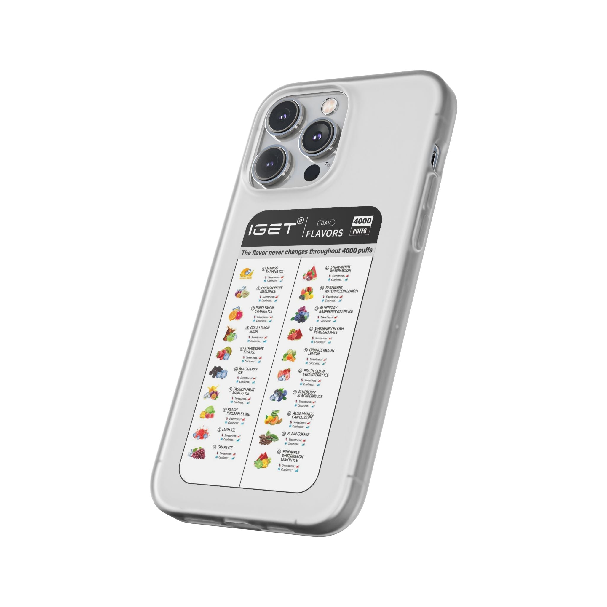 Vape Menu - Flexi Case