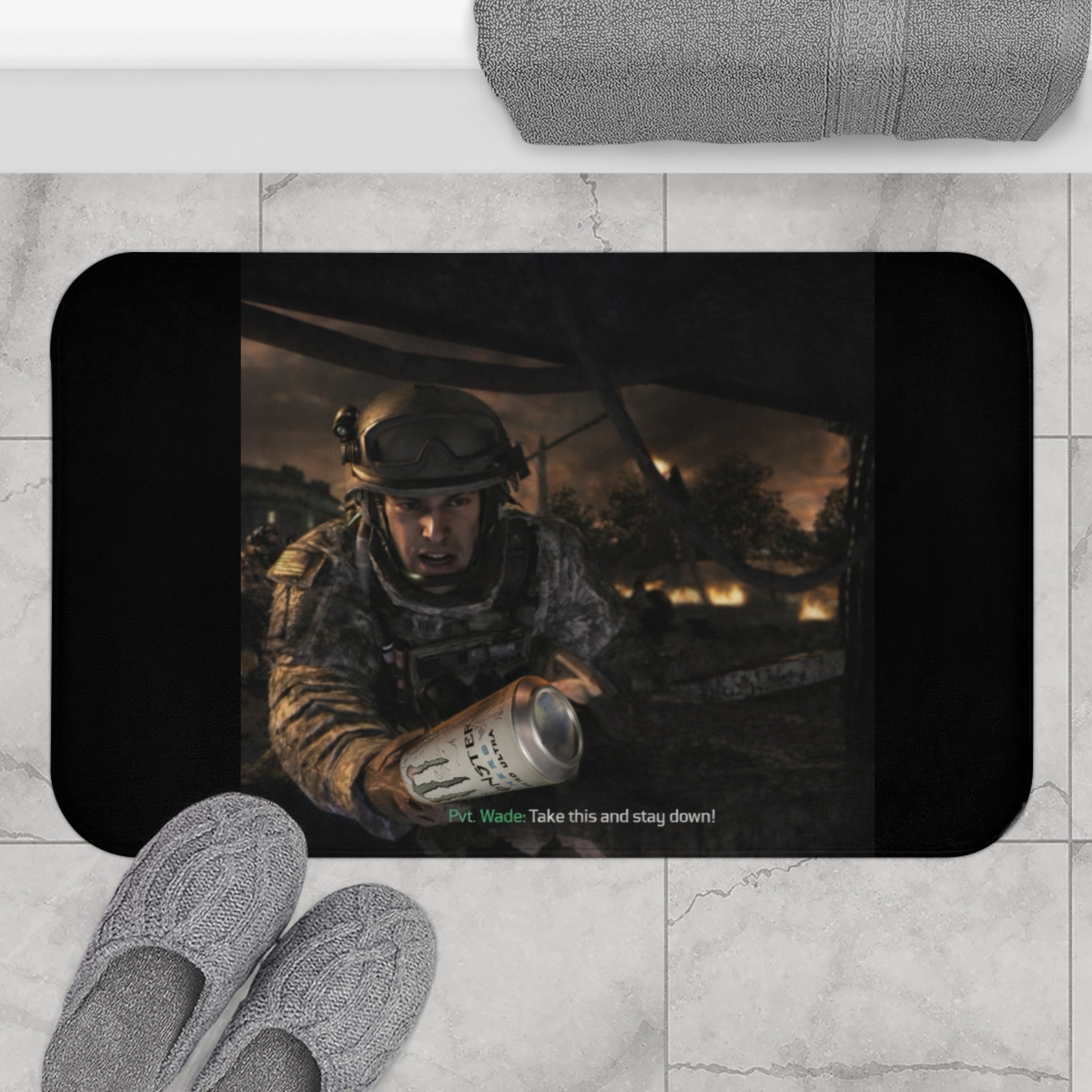 'Take This & Stay Down'- Bathmat