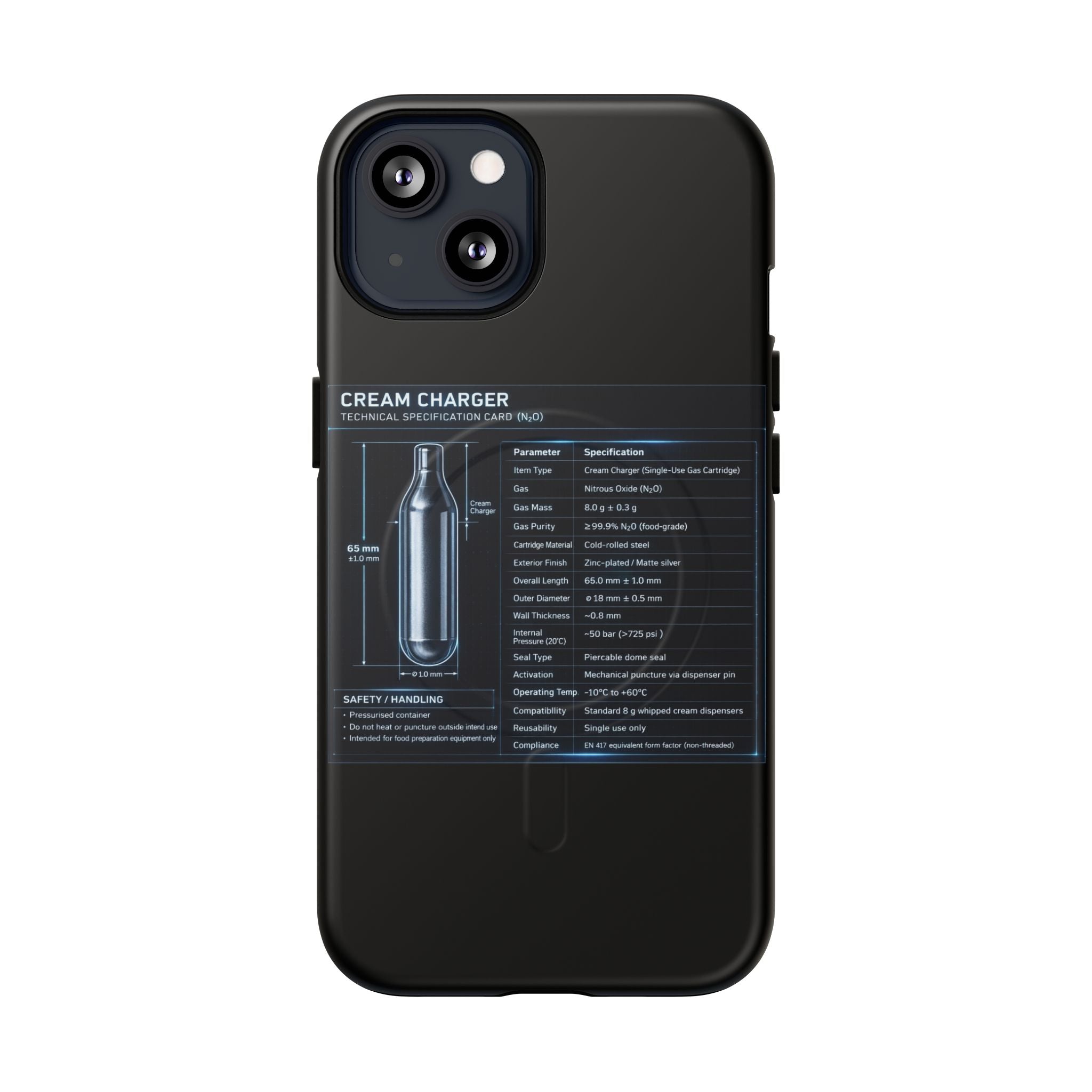 Cream Charger Blueprint - Tough Magnetic Case