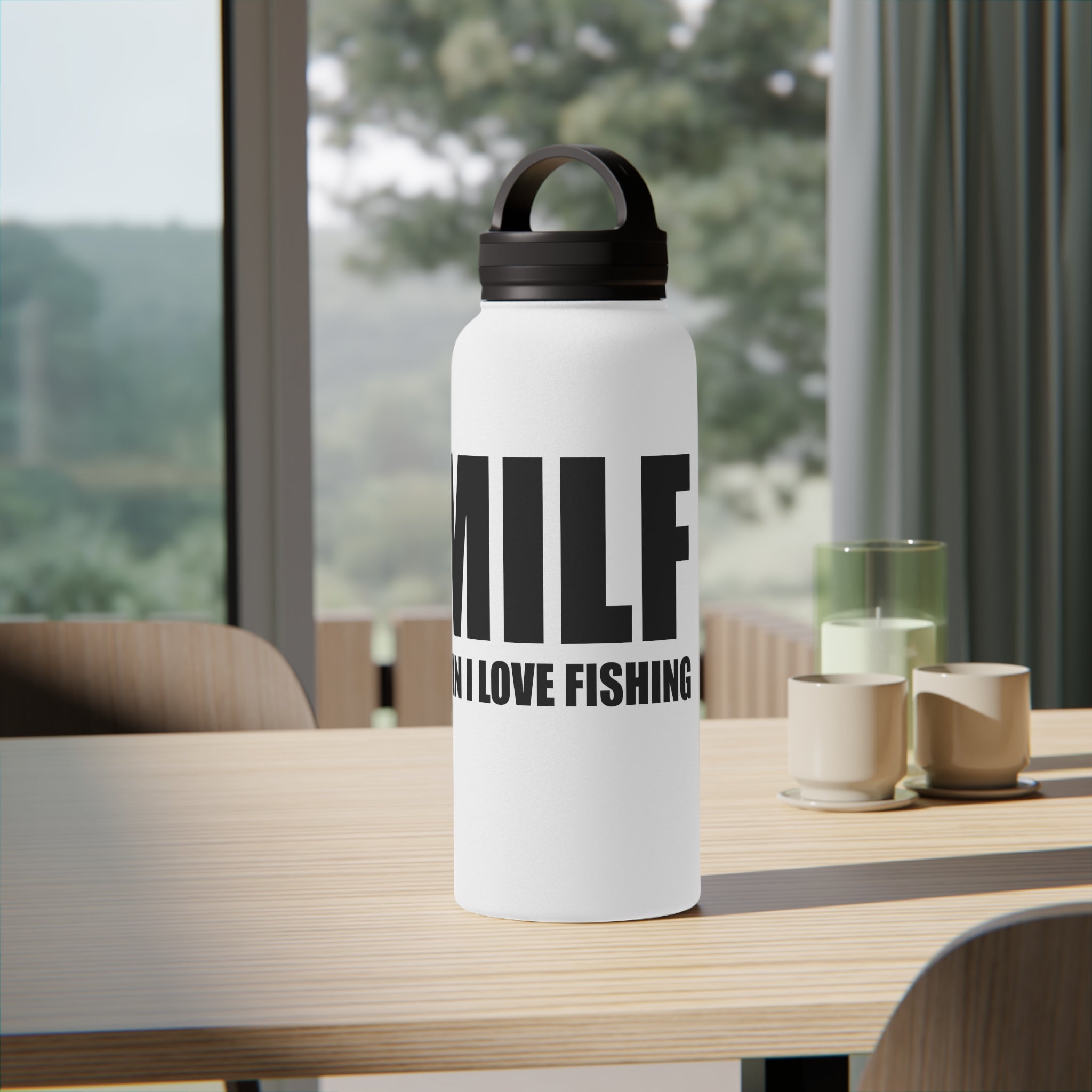 'Man I Love Fishing' Stainless Steel Bottle