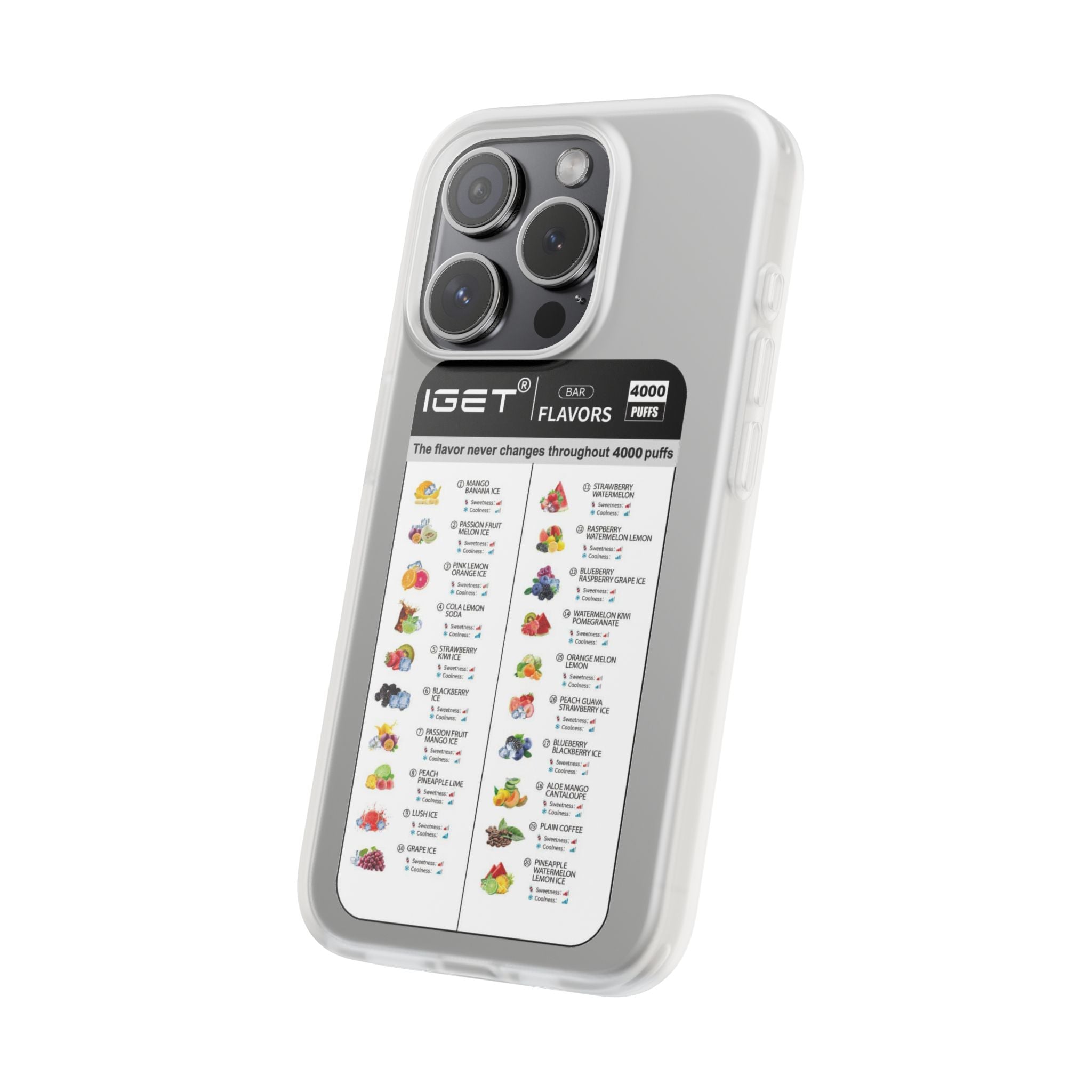 Vape Menu - Flexi Case