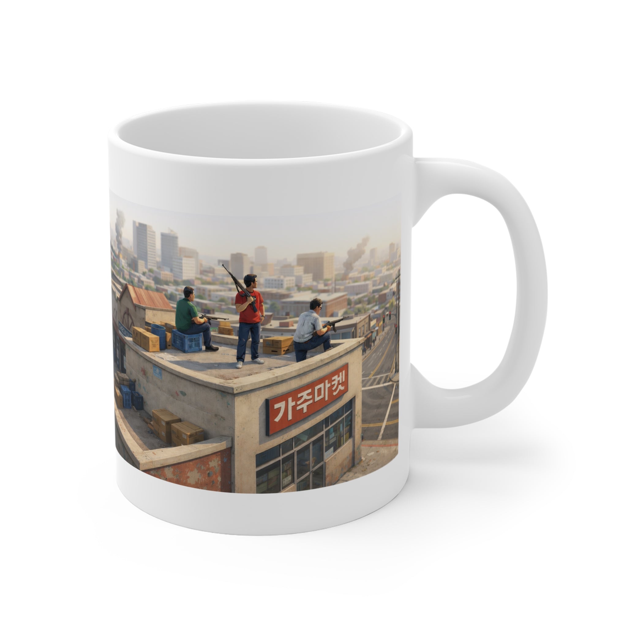 Koreans on Rooftop Mug — 11oz Coffee Cup