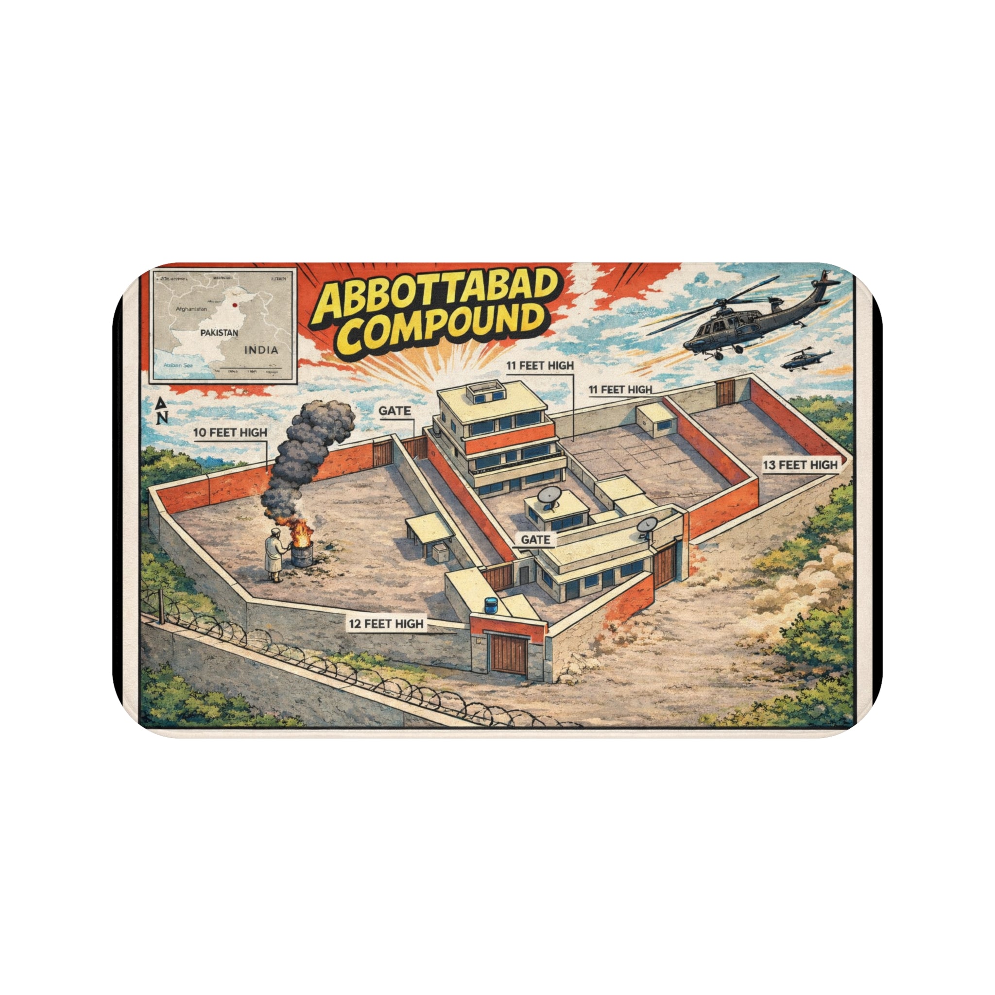 Abbottabad Compound Diagram - Bathmat