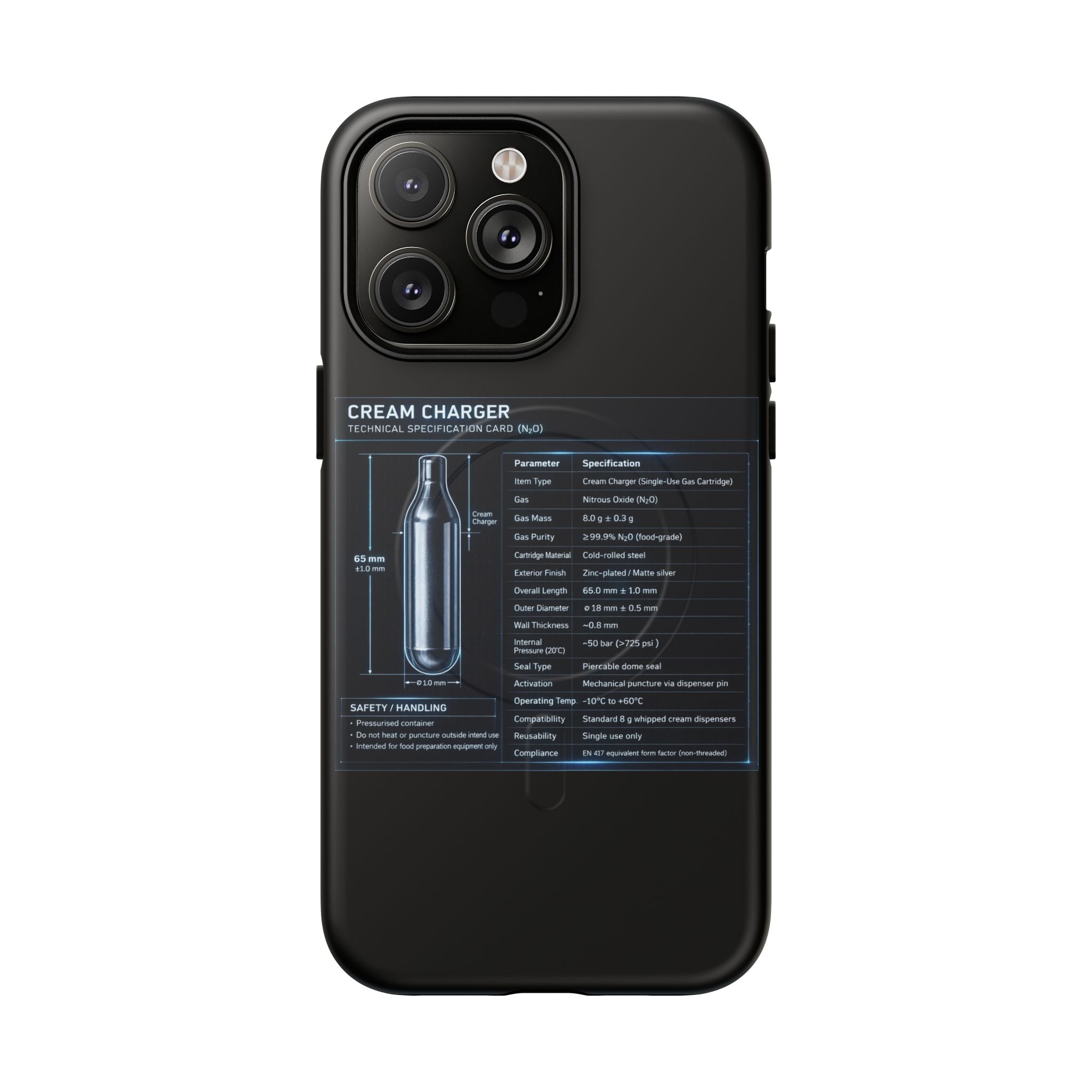 Cream Charger Blueprint - Tough Magnetic Case