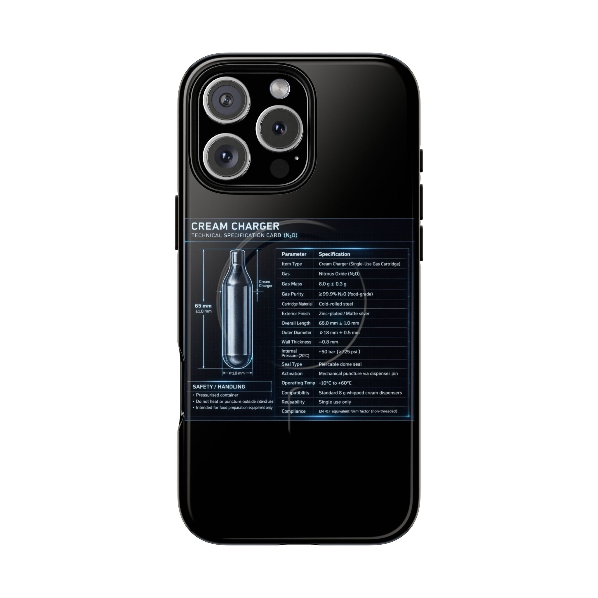 Cream Charger Blueprint - Tough Magnetic Case