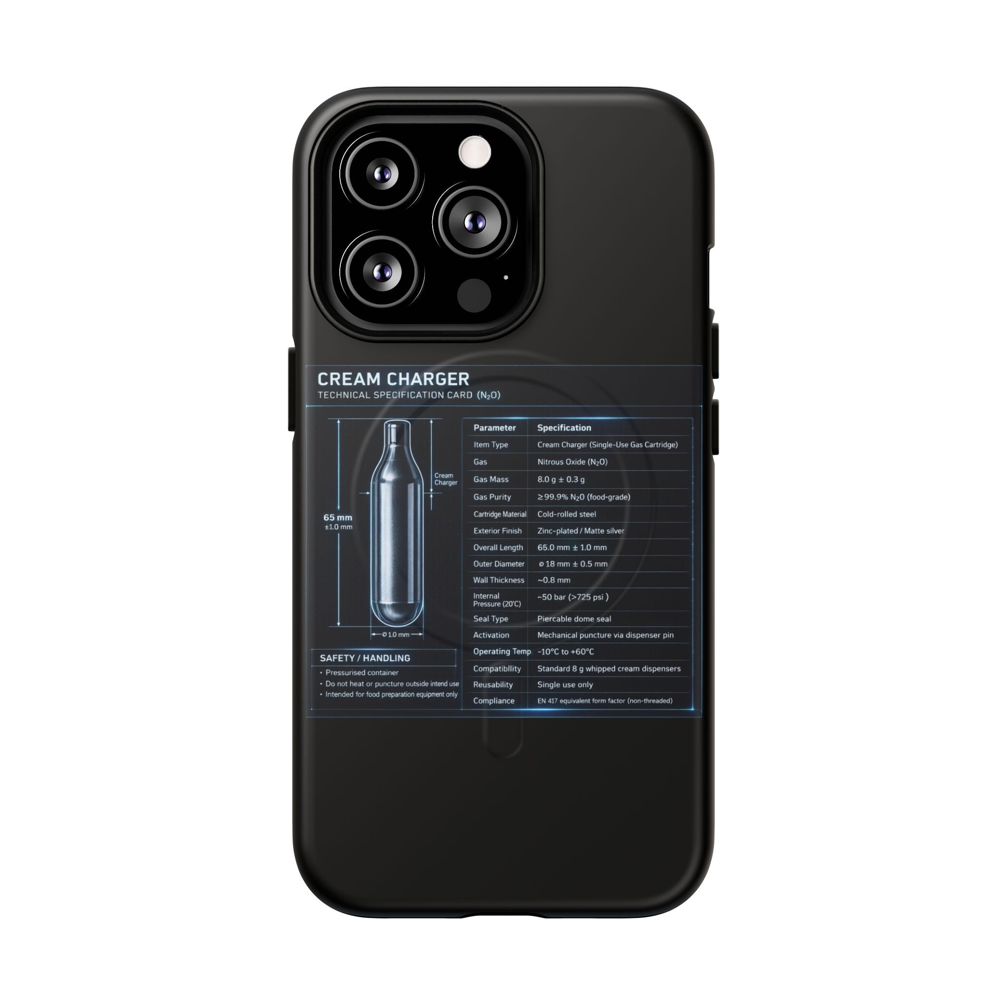 Cream Charger Blueprint - Tough Magnetic Case