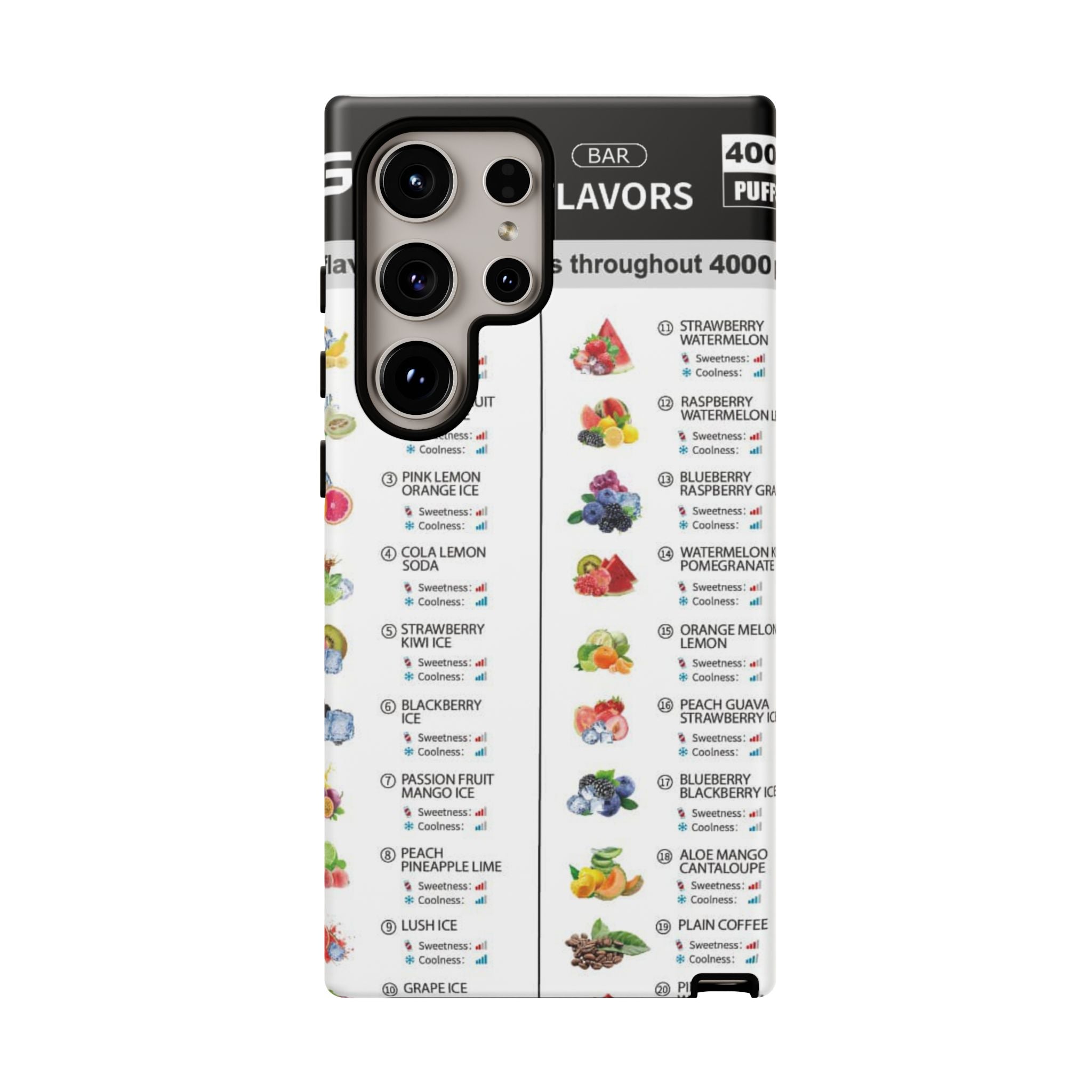 Vape Menu - Tough Case