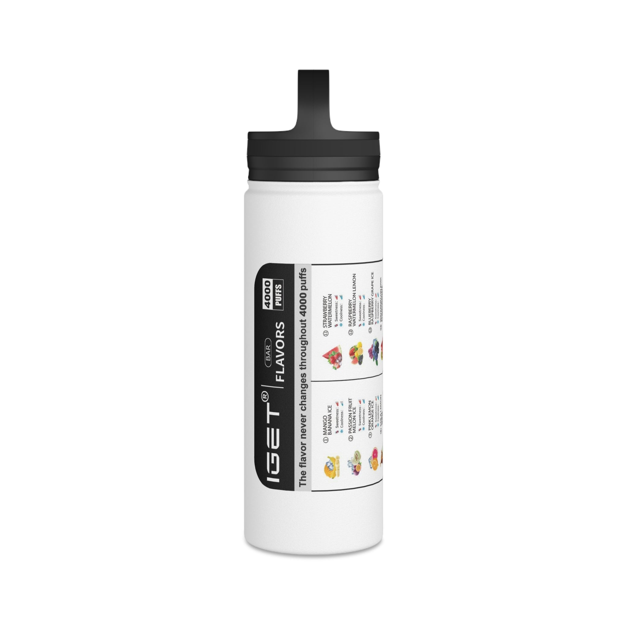 Vape Menu Stainless Steel Bottle