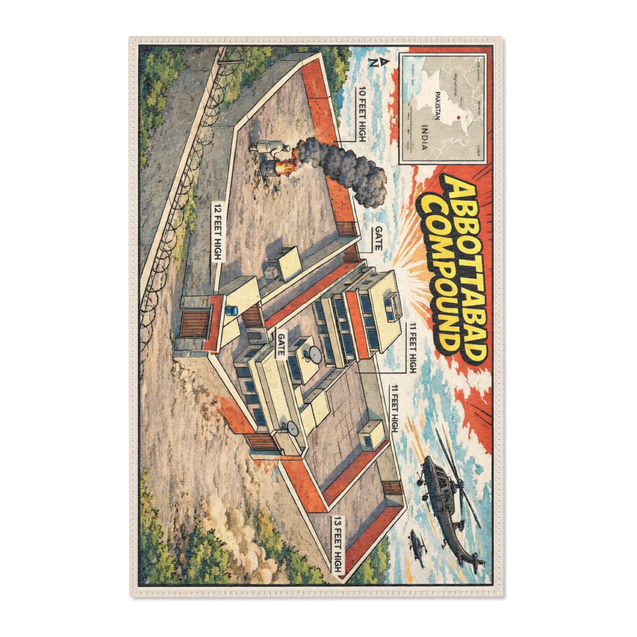 'Abbottabad Compound' Comic Rug