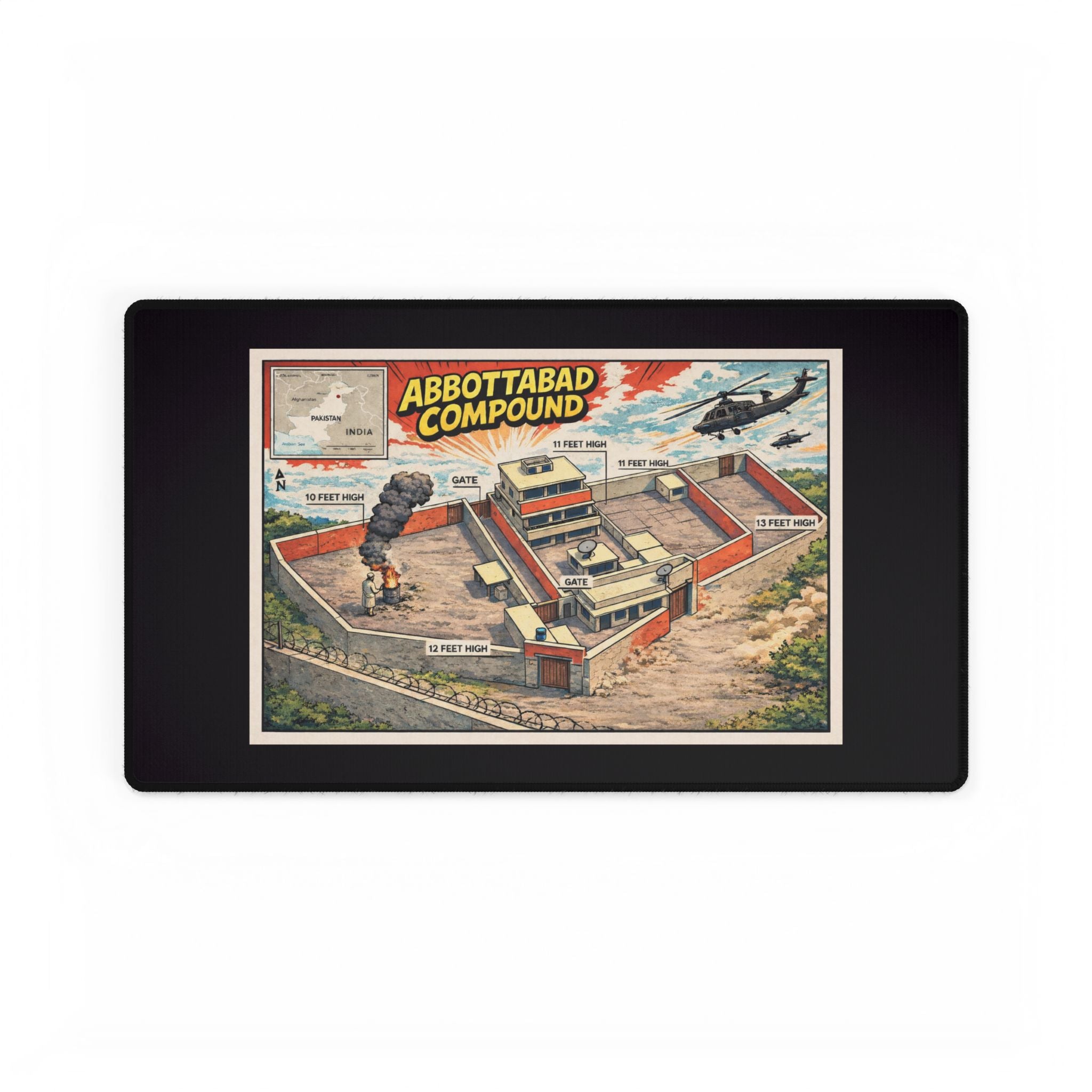 Abbottabad Compound Diagram Mousepad