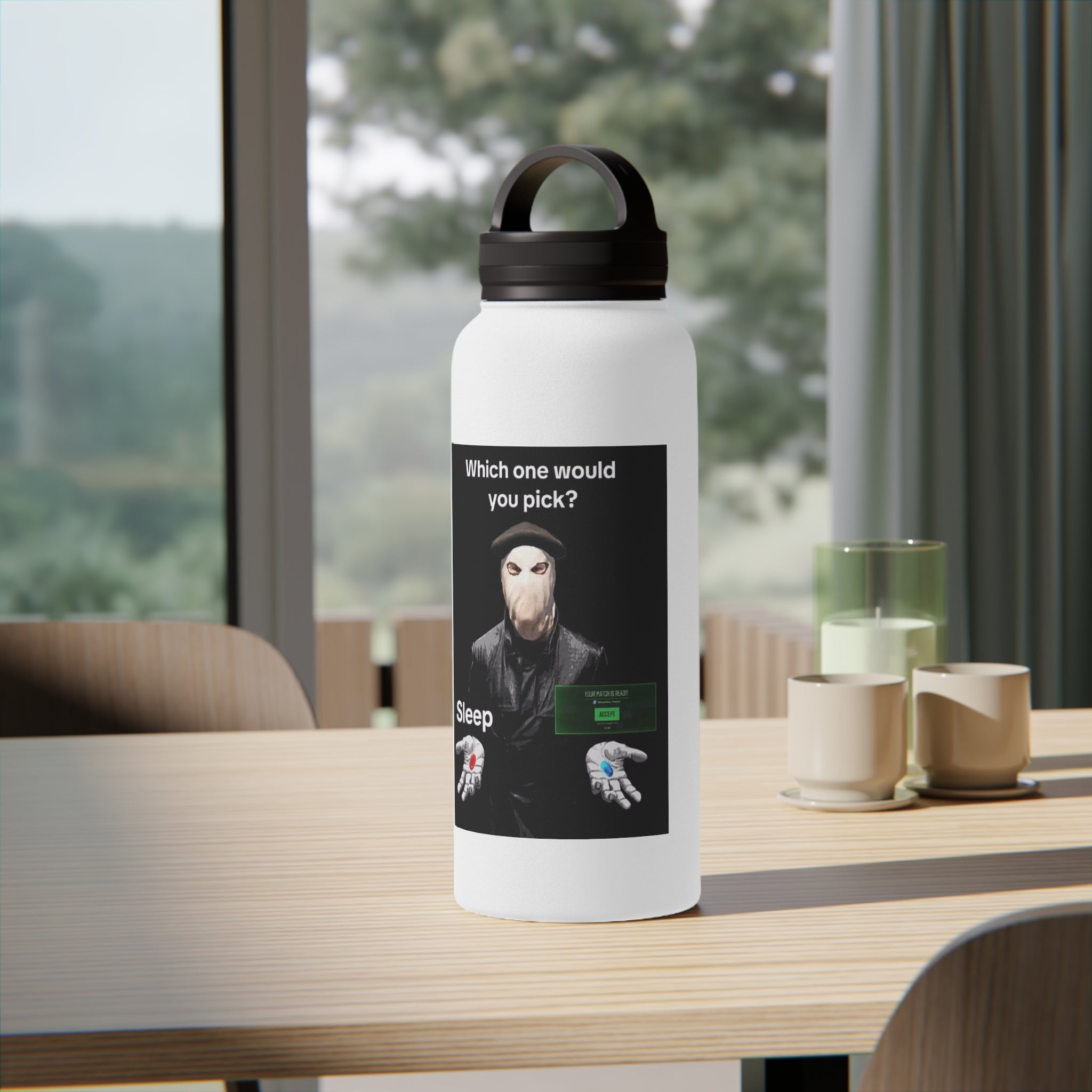“Which one would you pick? Sleep” Stainless Steel Bottle