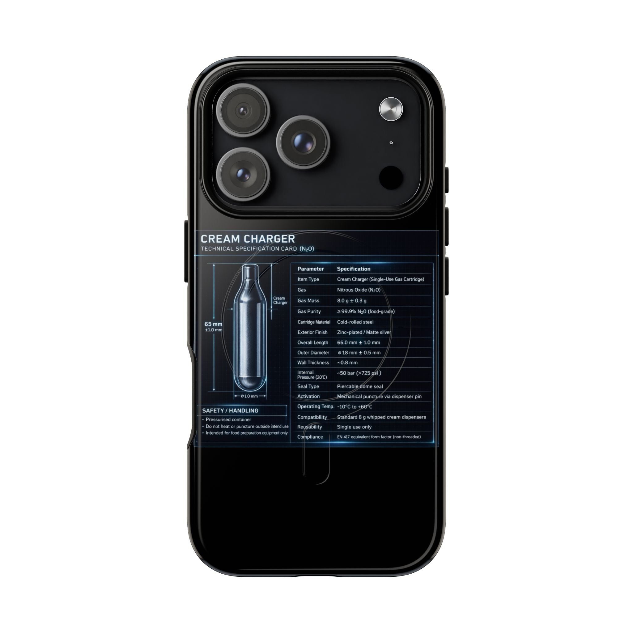 Cream Charger Blueprint - Tough Magnetic Case