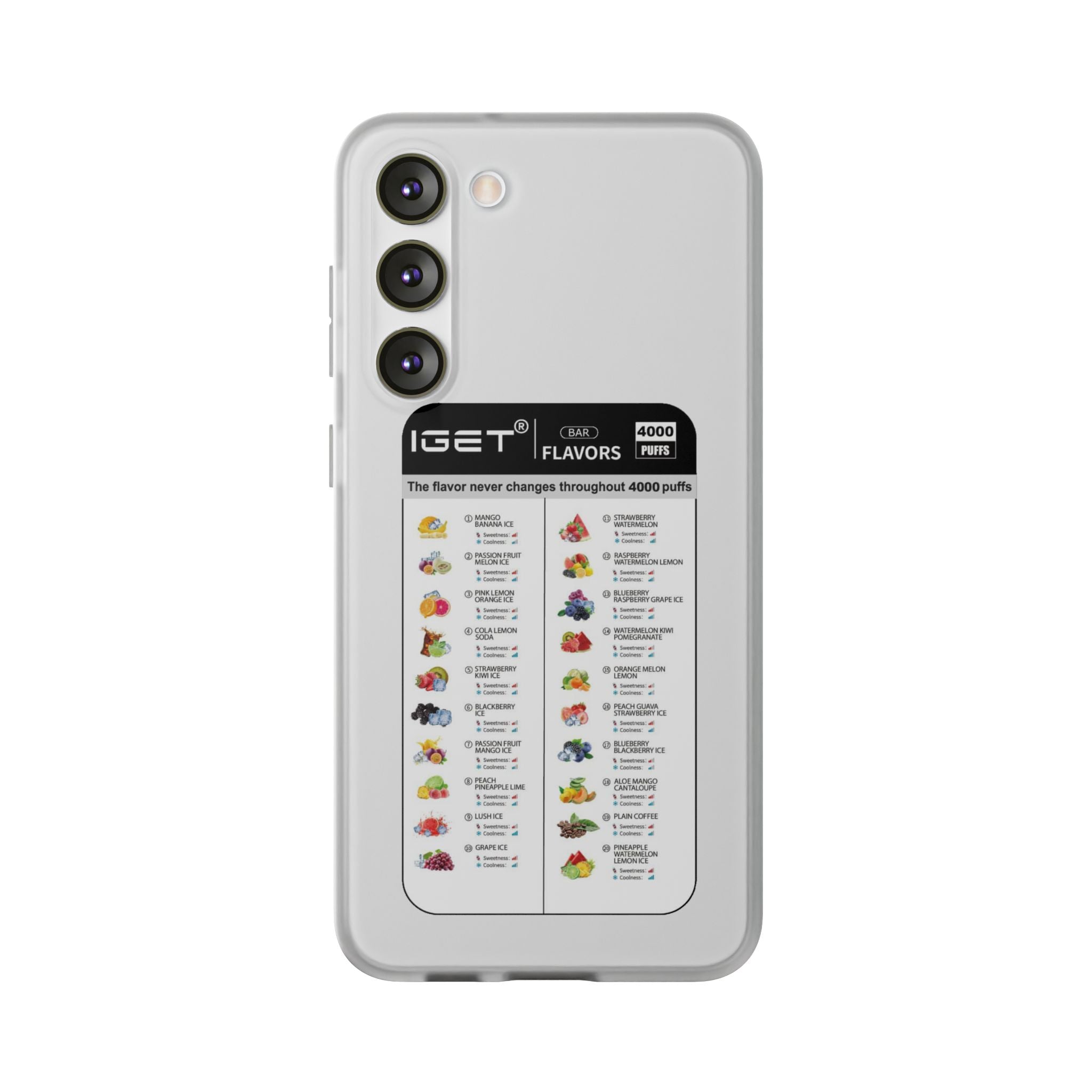 Vape Menu - Flexi Case