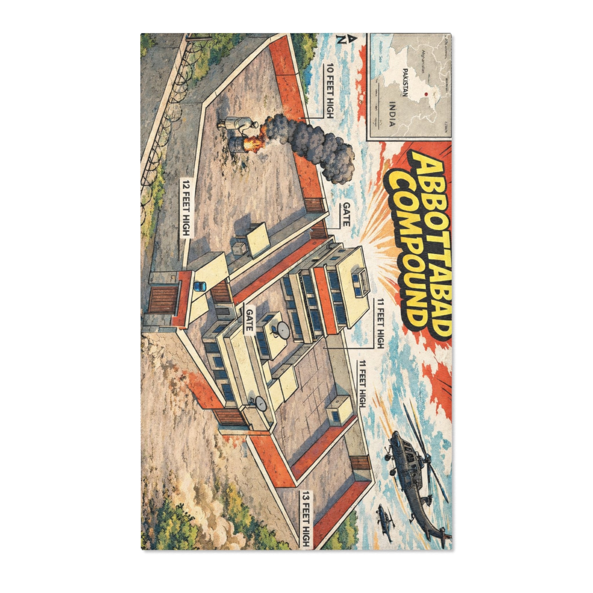 'Abbottabad Compound' Comic Rug