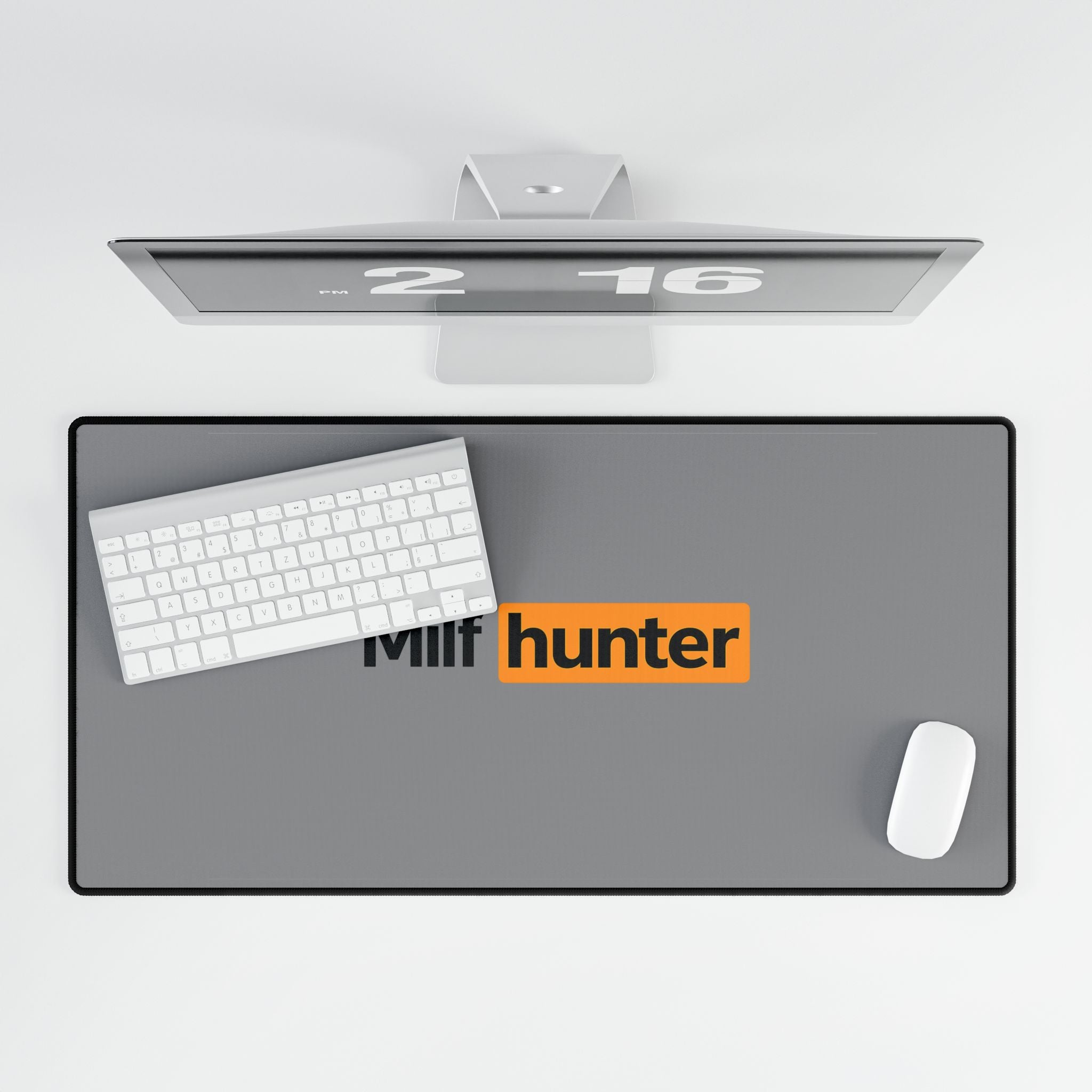 Milf Hunter Mousepad Grey