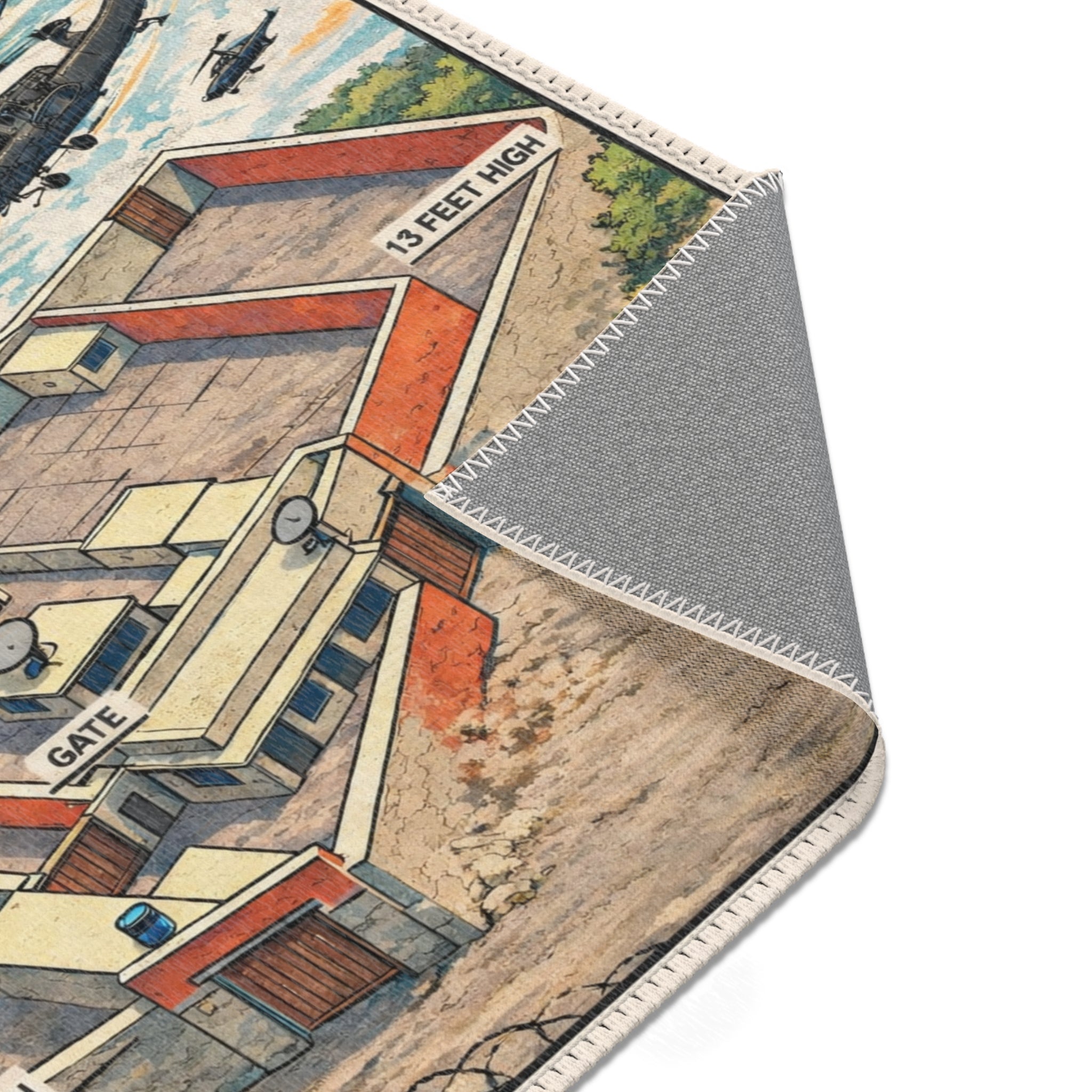 'Abbottabad Compound' Comic Rug