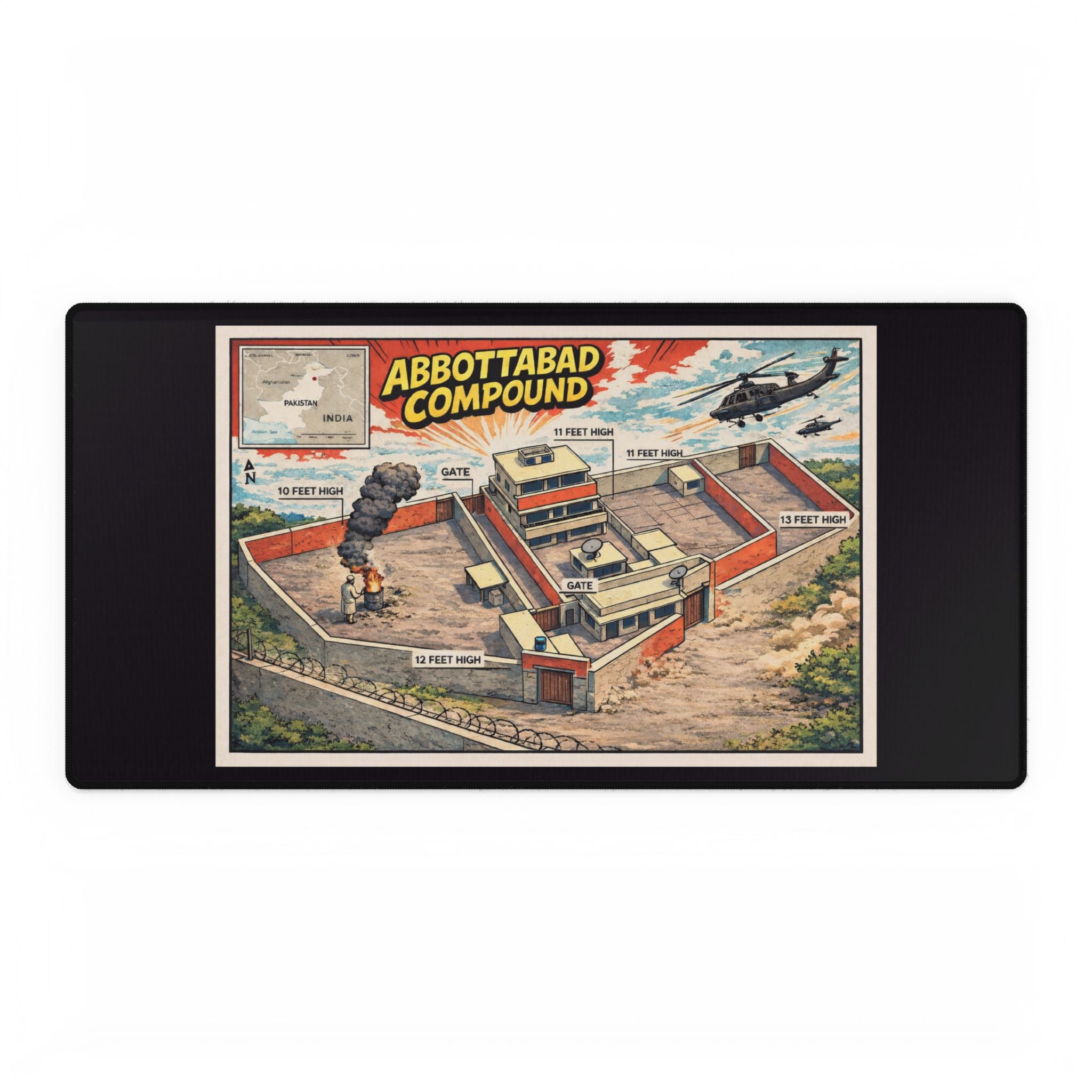 Abbottabad Compound Diagram Mousepad
