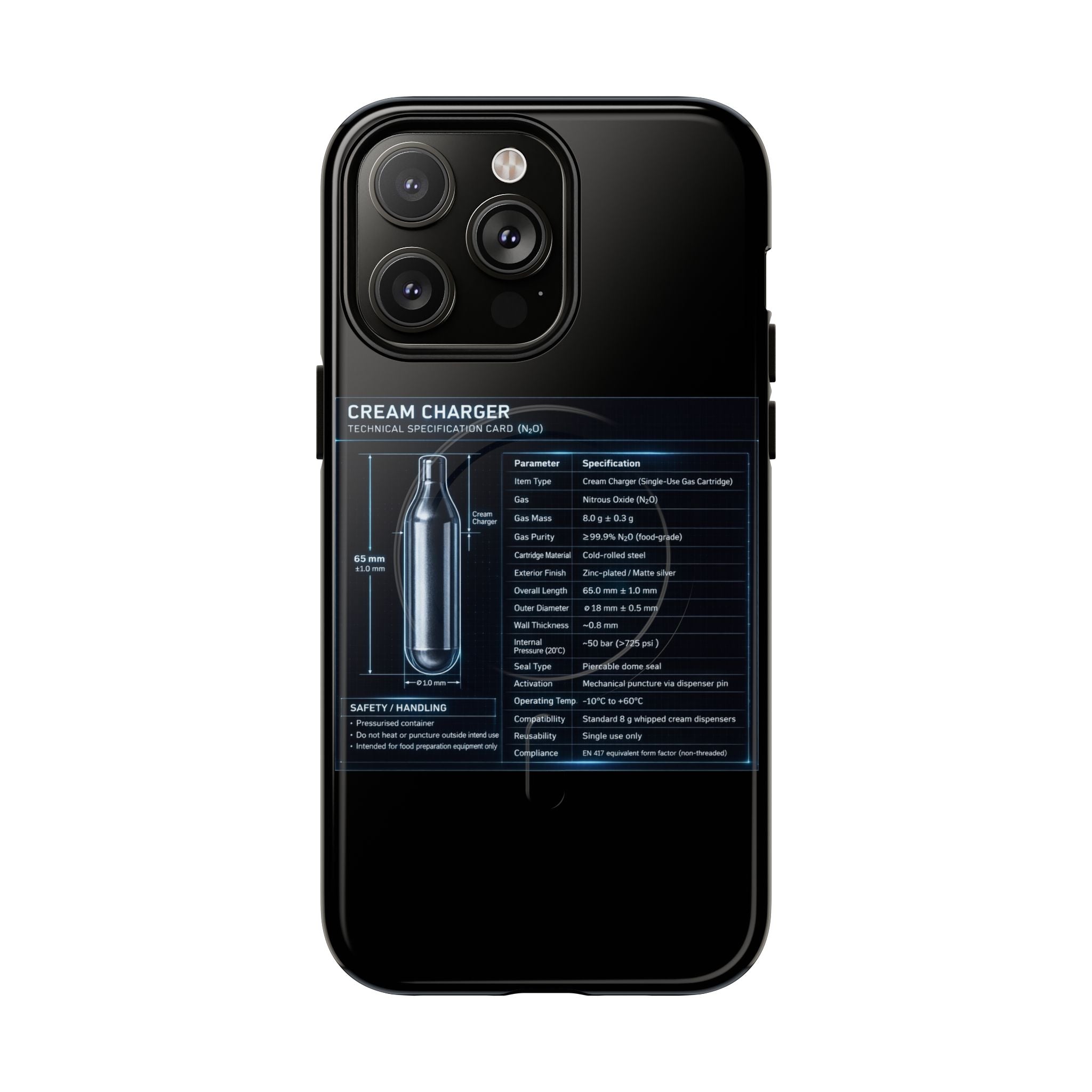 Cream Charger Blueprint - Tough Magnetic Case