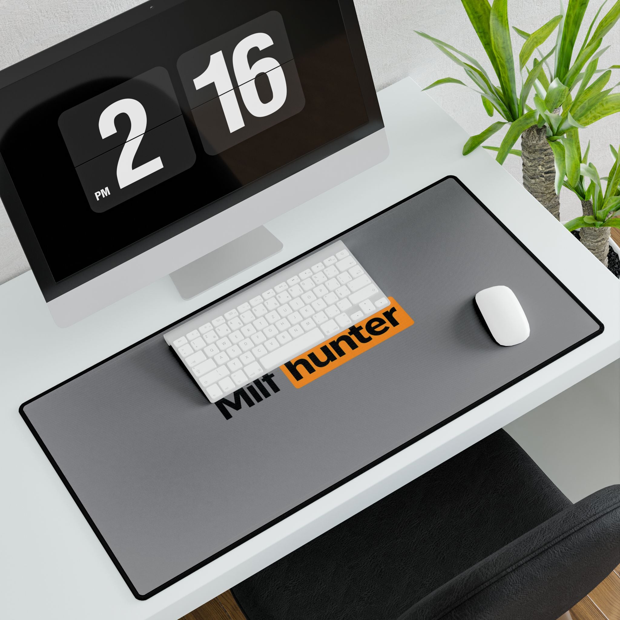 Milf Hunter Mousepad Grey