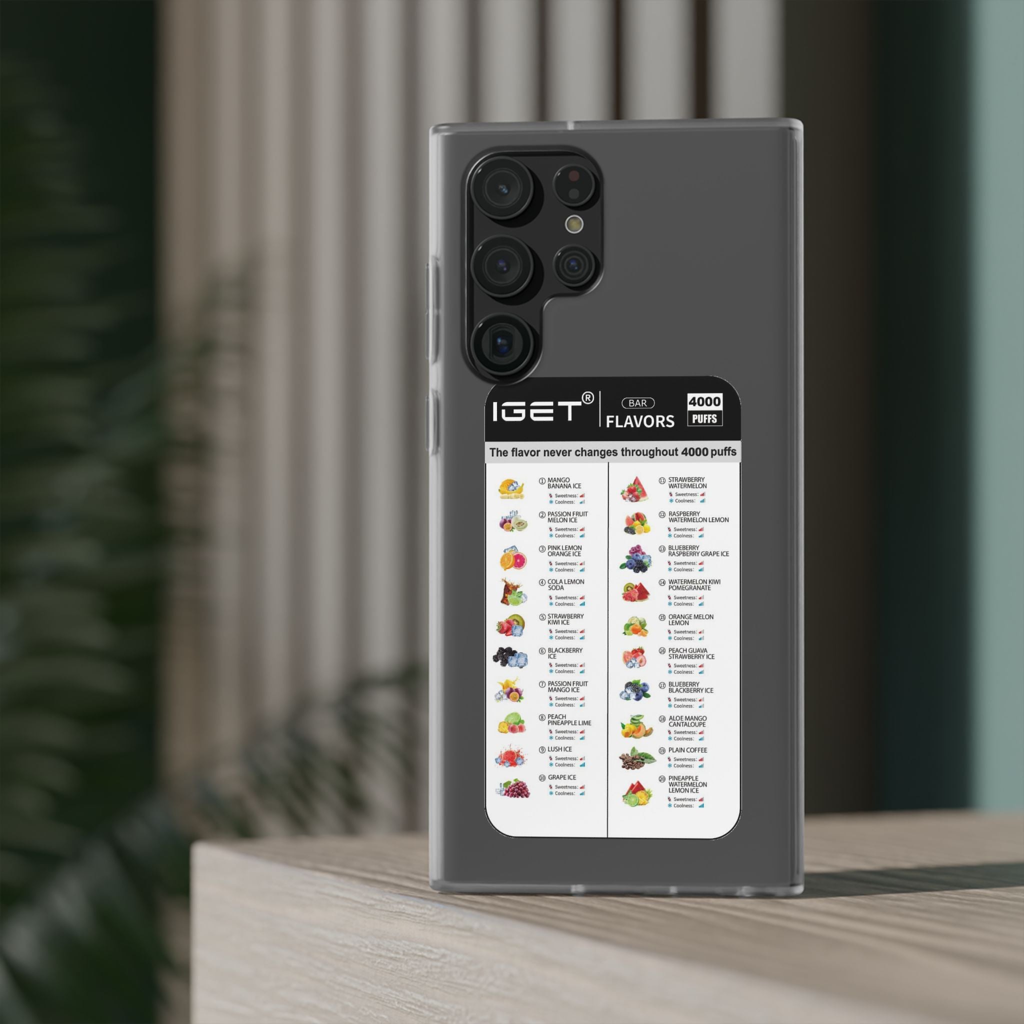 Vape Menu - Flexi Case