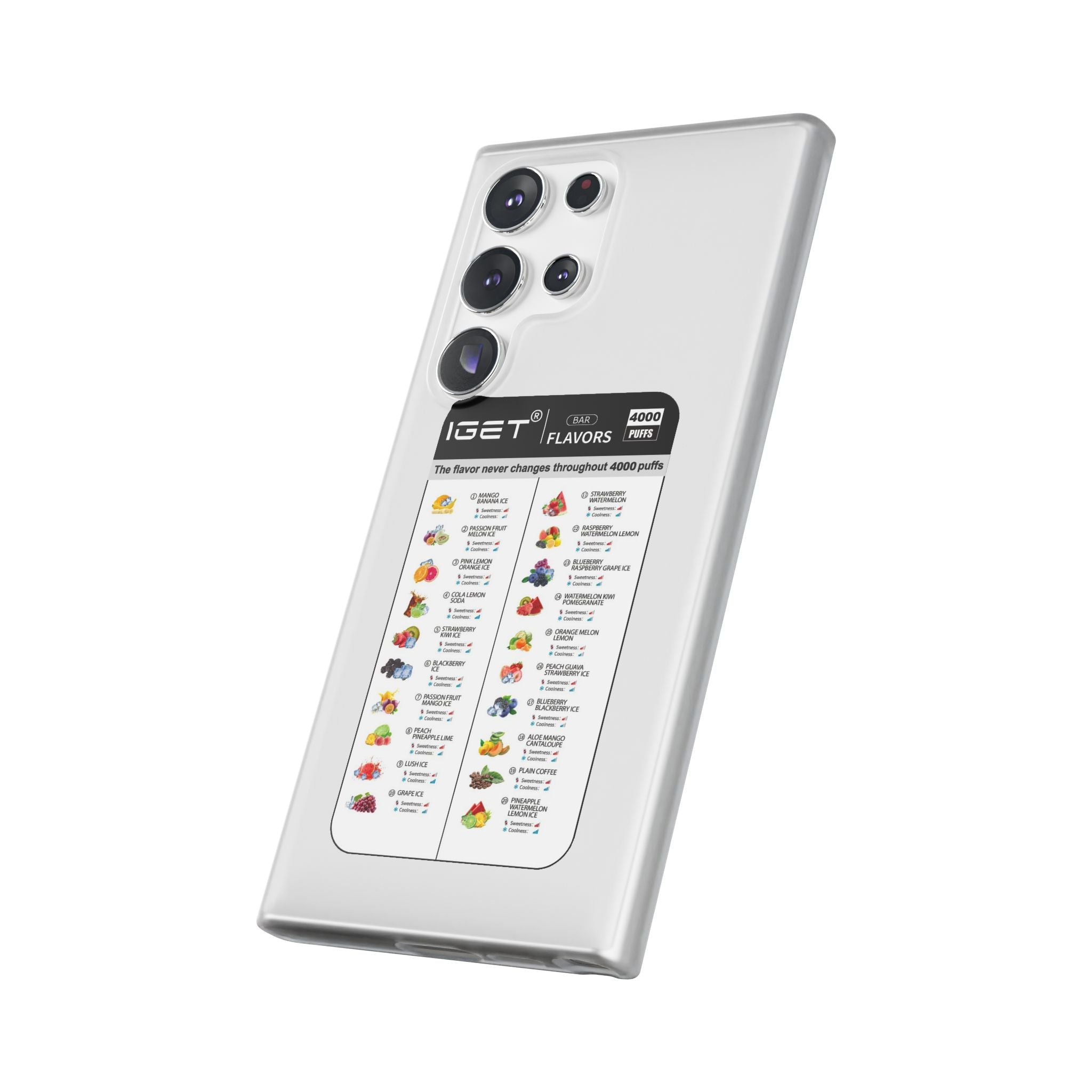 Vape Menu - Flexi Case