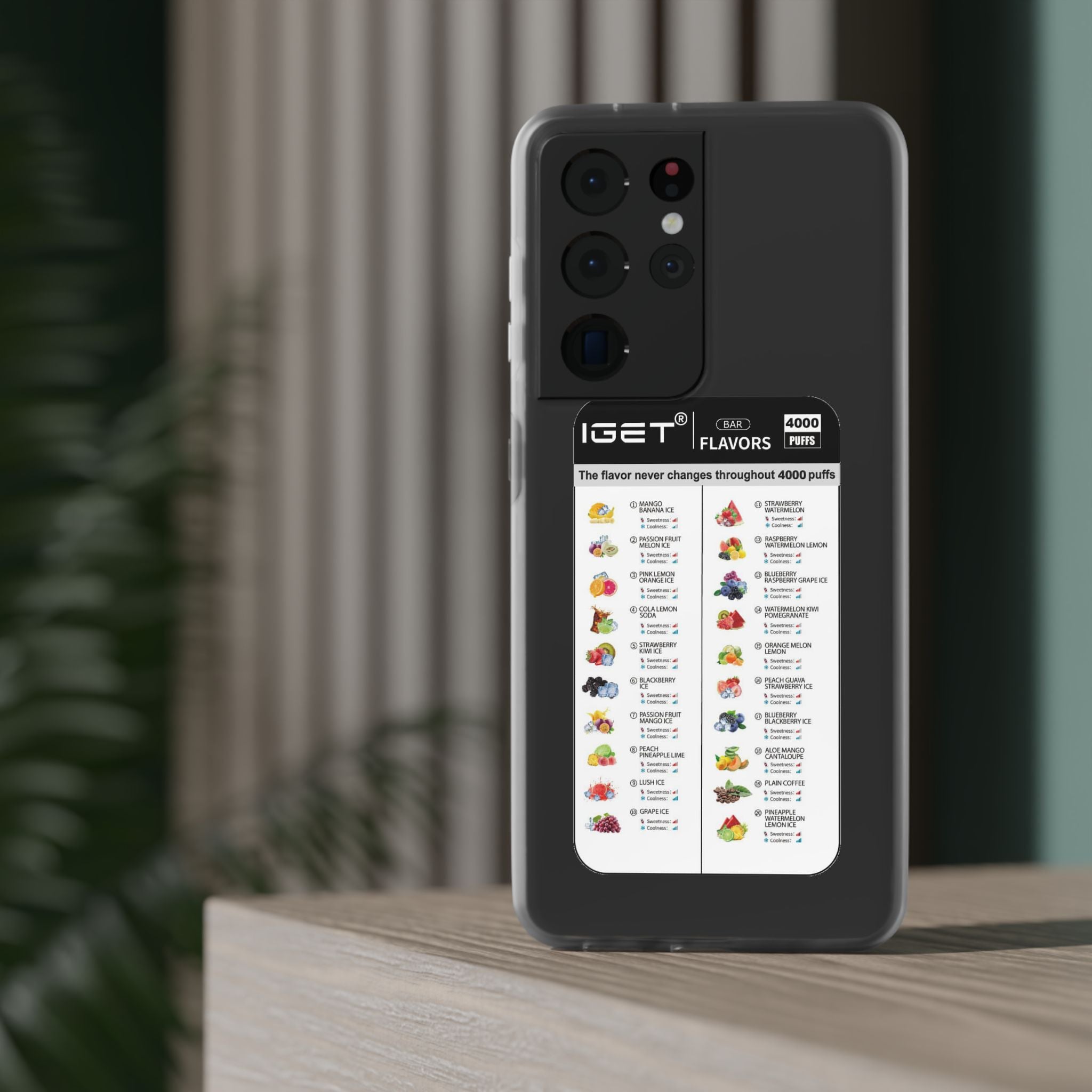 Vape Menu - Flexi Case