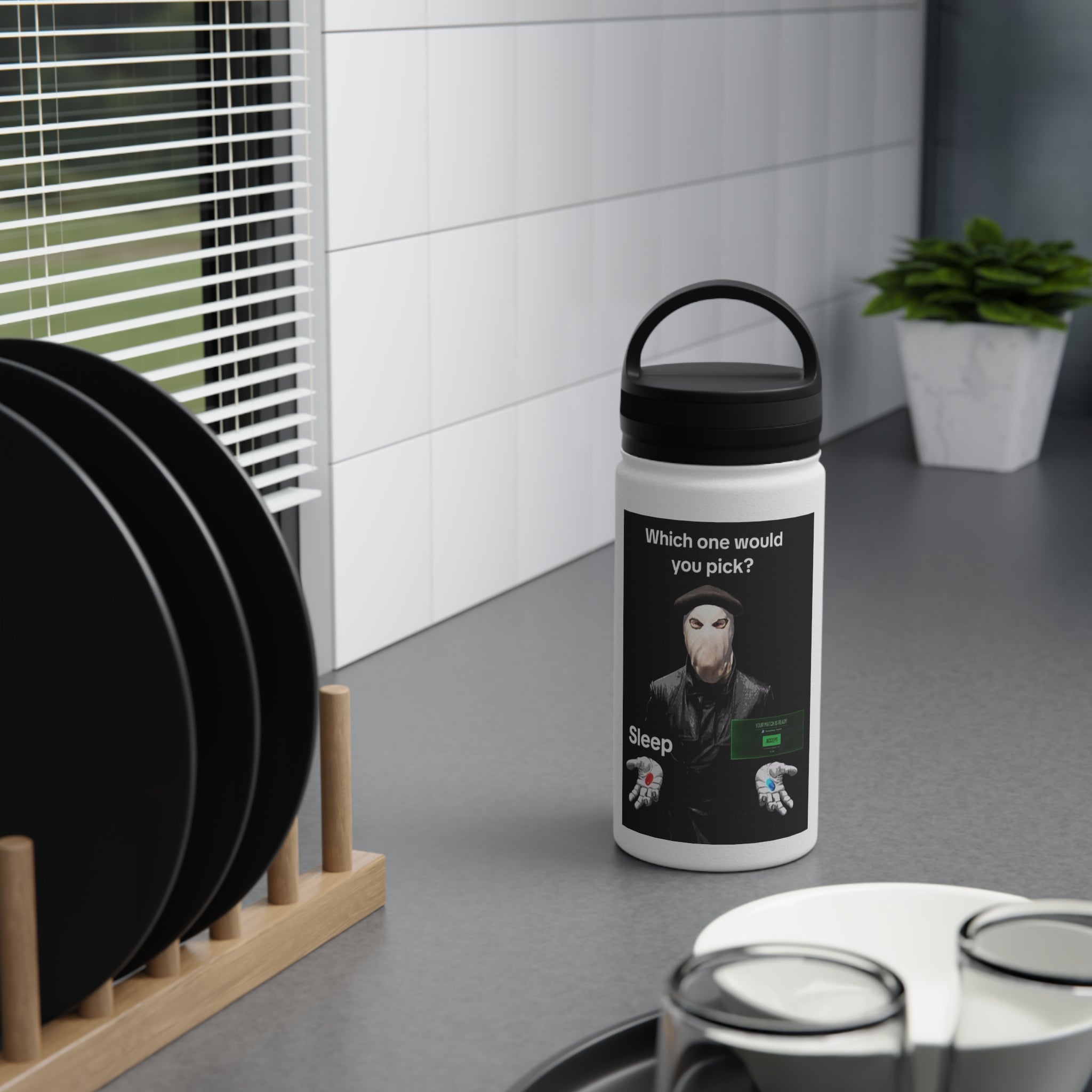 “Which one would you pick? Sleep” Stainless Steel Bottle