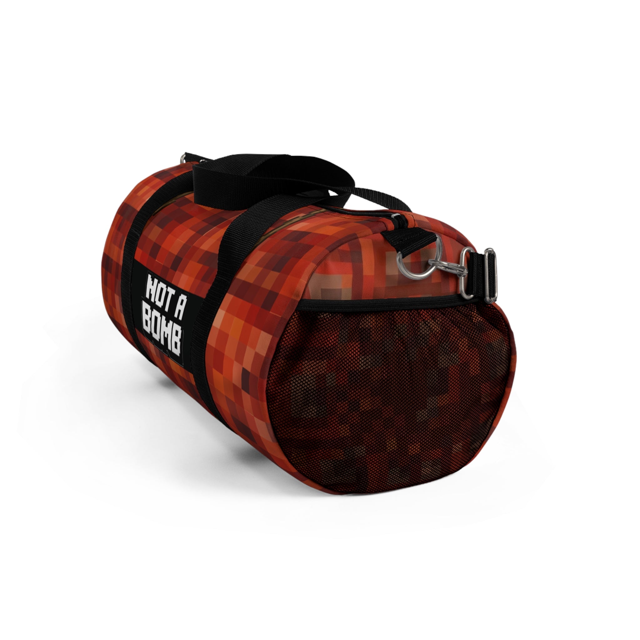 Pixelated "Not A Bomb" Duffel Bag