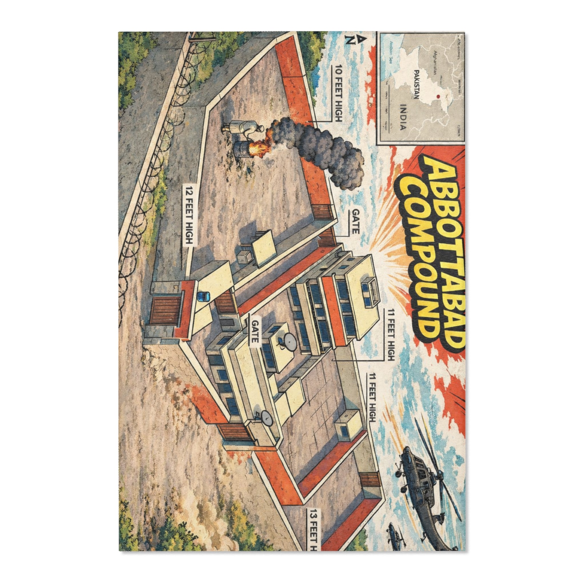 'Abbottabad Compound' Comic Rug