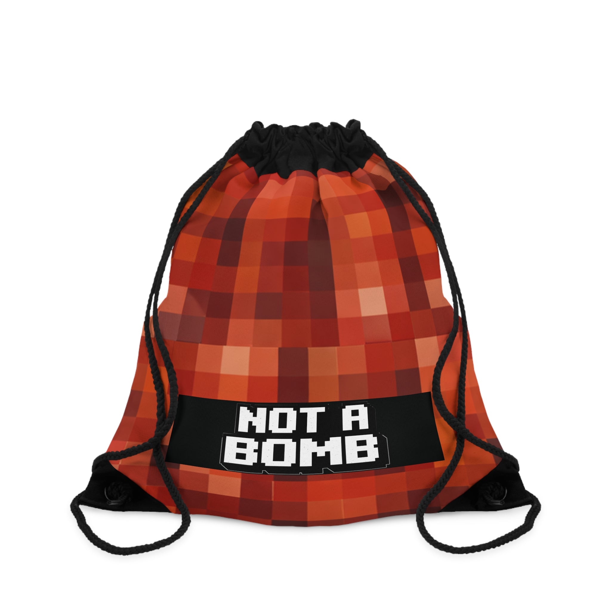 "Not a Bomb" Red Drawstring Bag