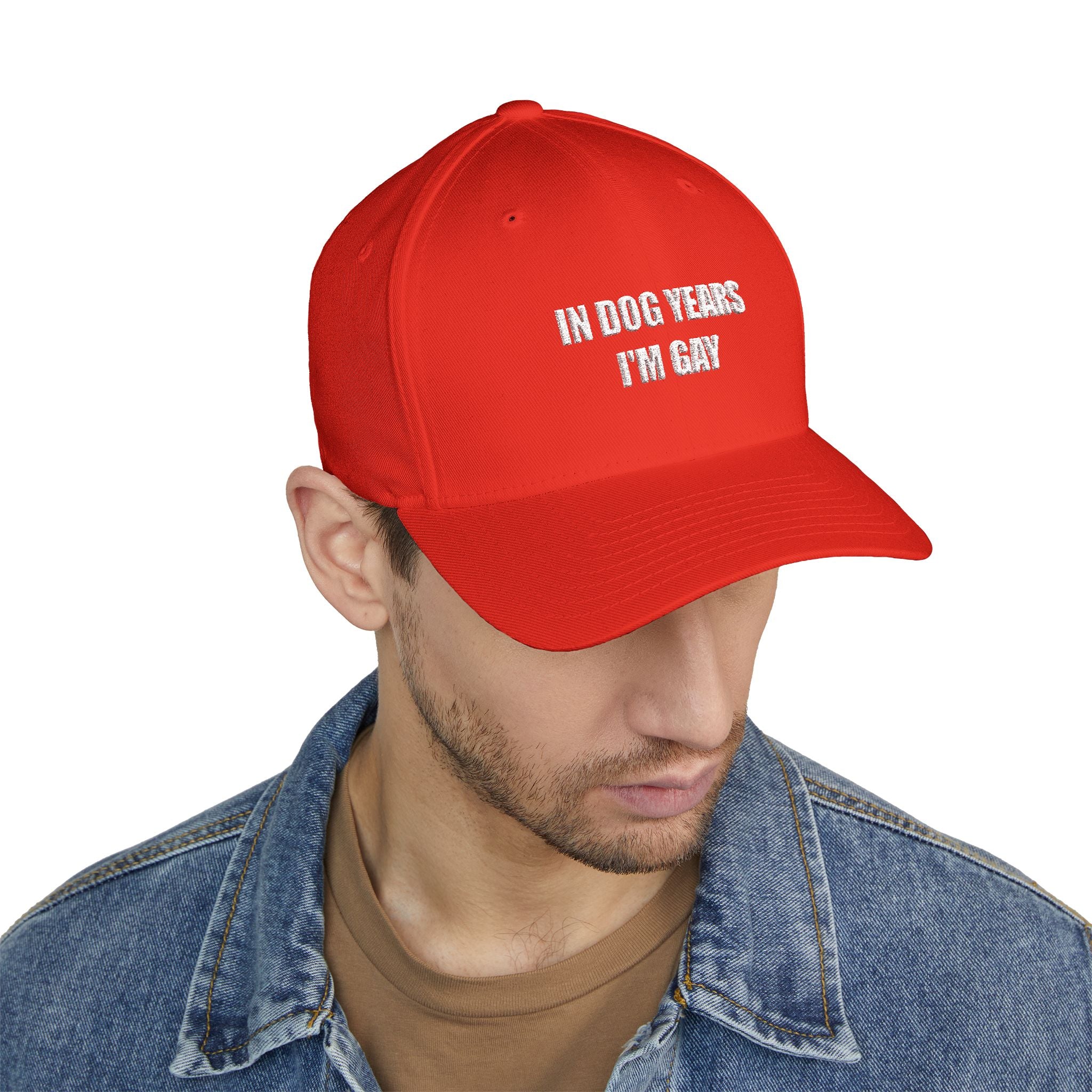 "In Dog Years I'm Gay" Baseball Cap