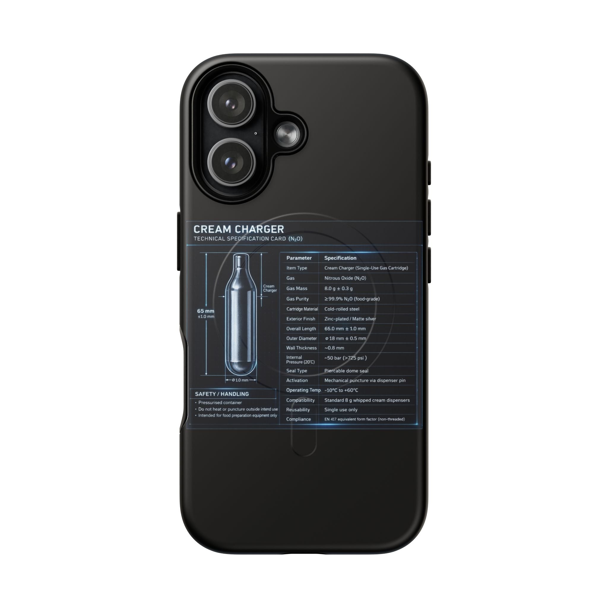 Cream Charger Blueprint - Tough Magnetic Case