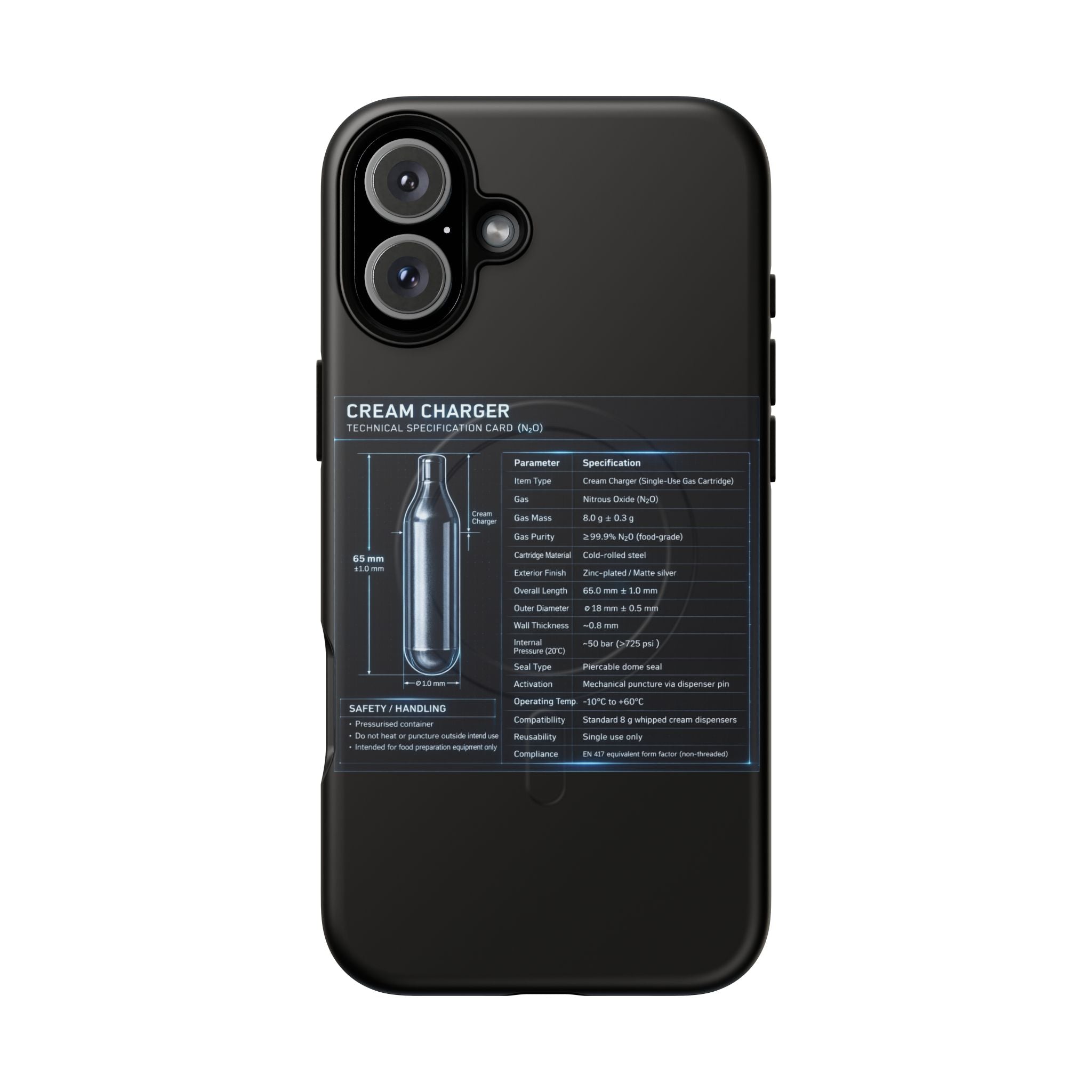 Cream Charger Blueprint - Tough Magnetic Case