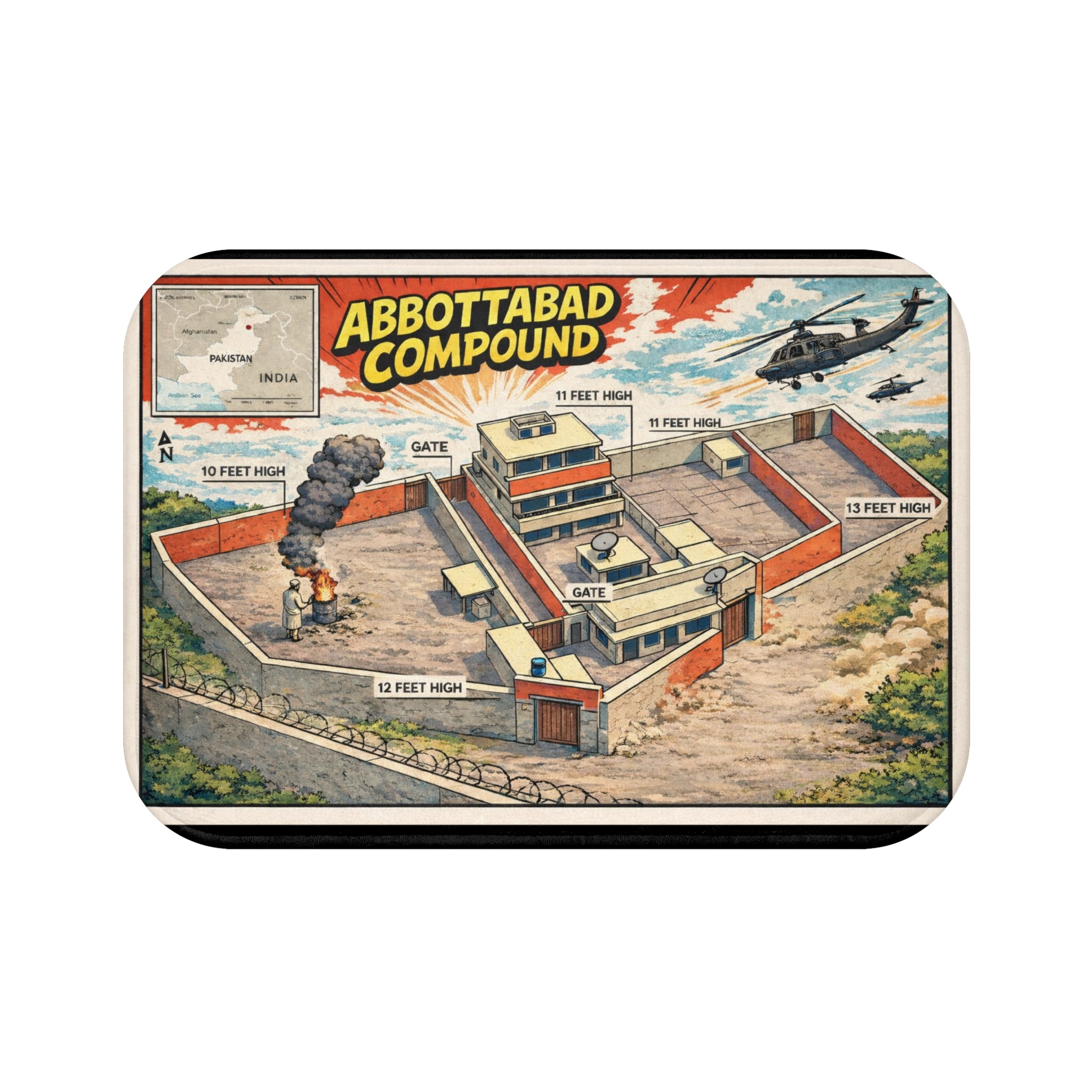 Abbottabad Compound Diagram - Bathmat