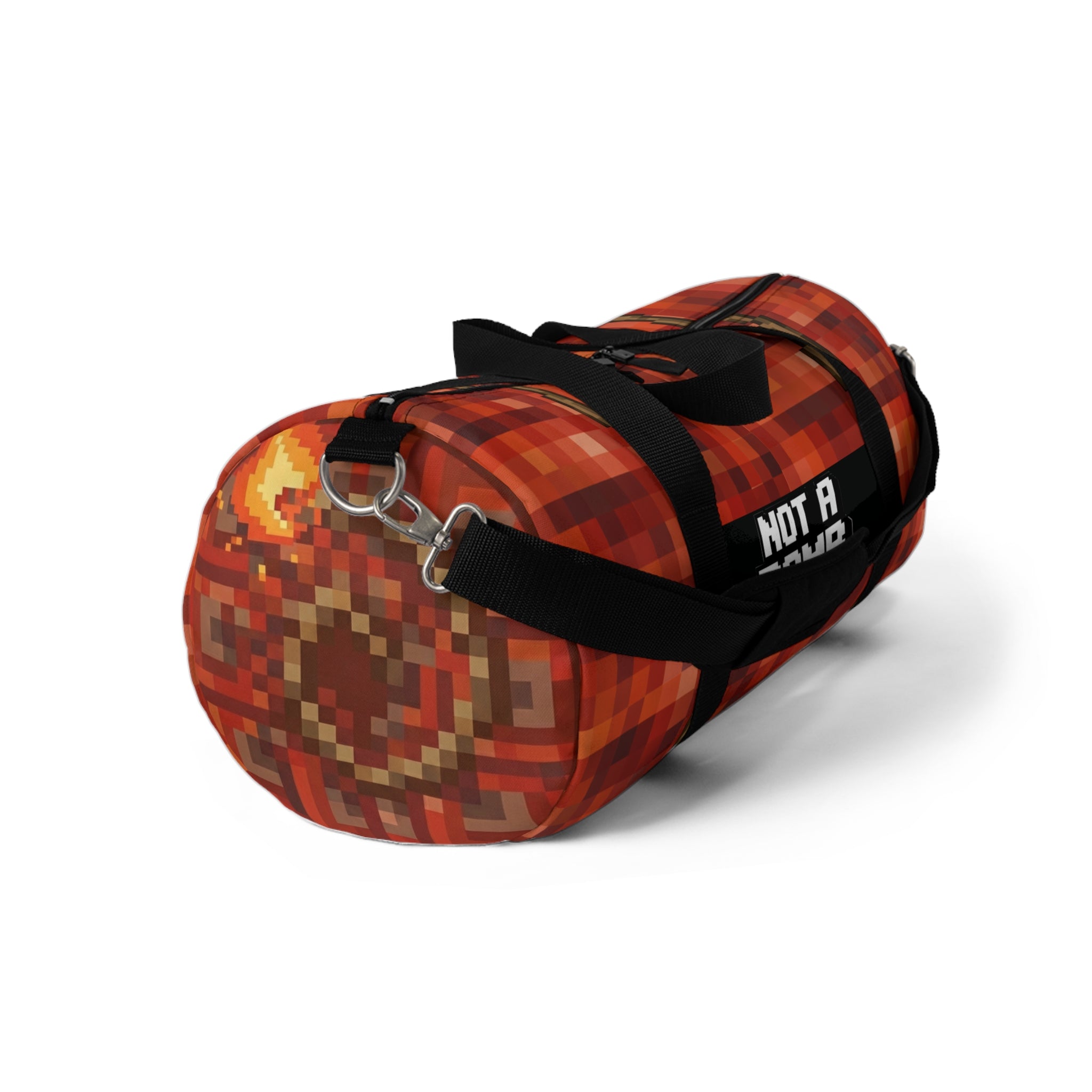 Pixelated "Not A Bomb" Duffel Bag